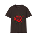 Red Rose Graphic T-Shirt | Minimal Tattoo Style Rose Tee | Classic Floral Streetwear