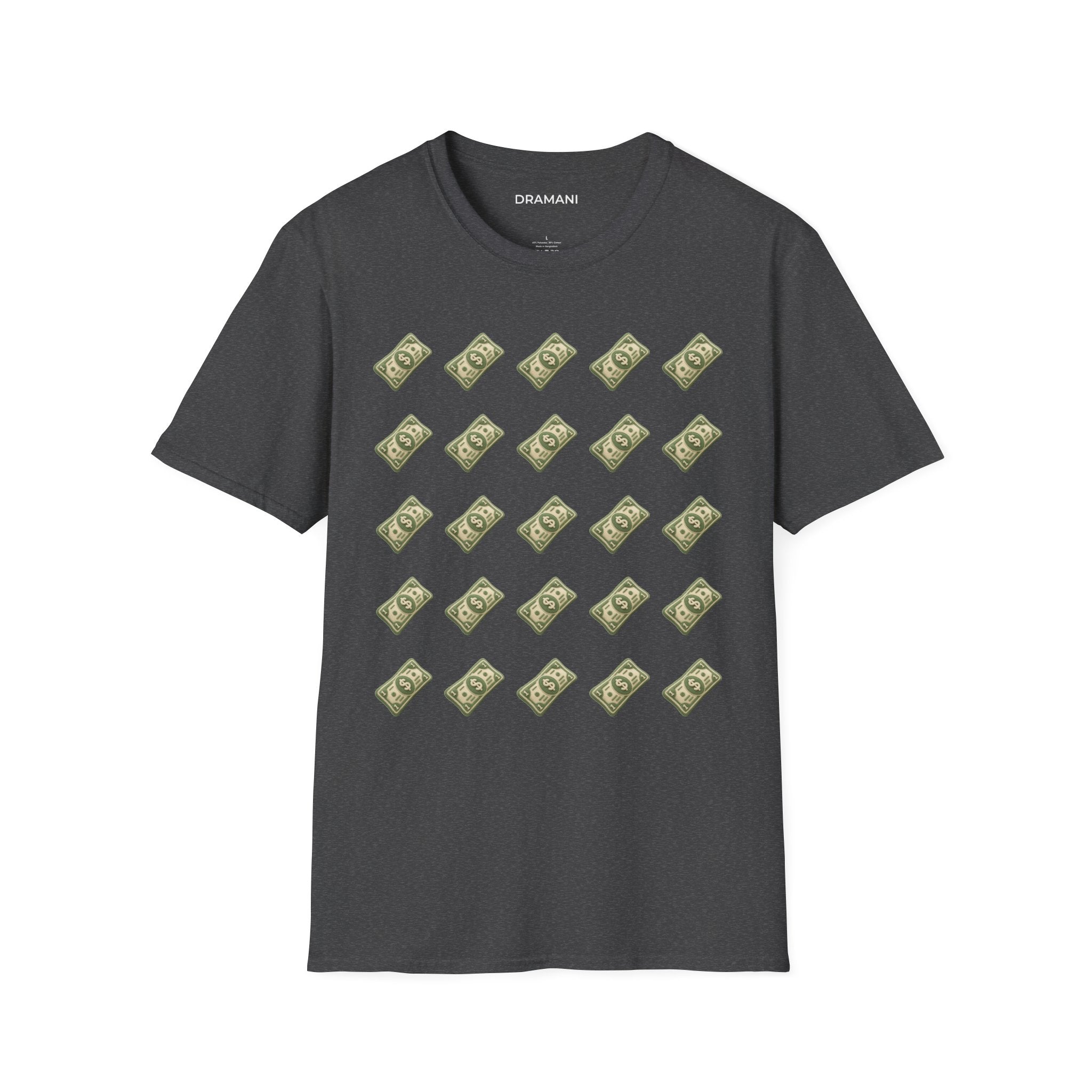 Money Pattern Graphic T-Shirt | Minimal Cash Print Tee | Clean Lifestyle Streetwear