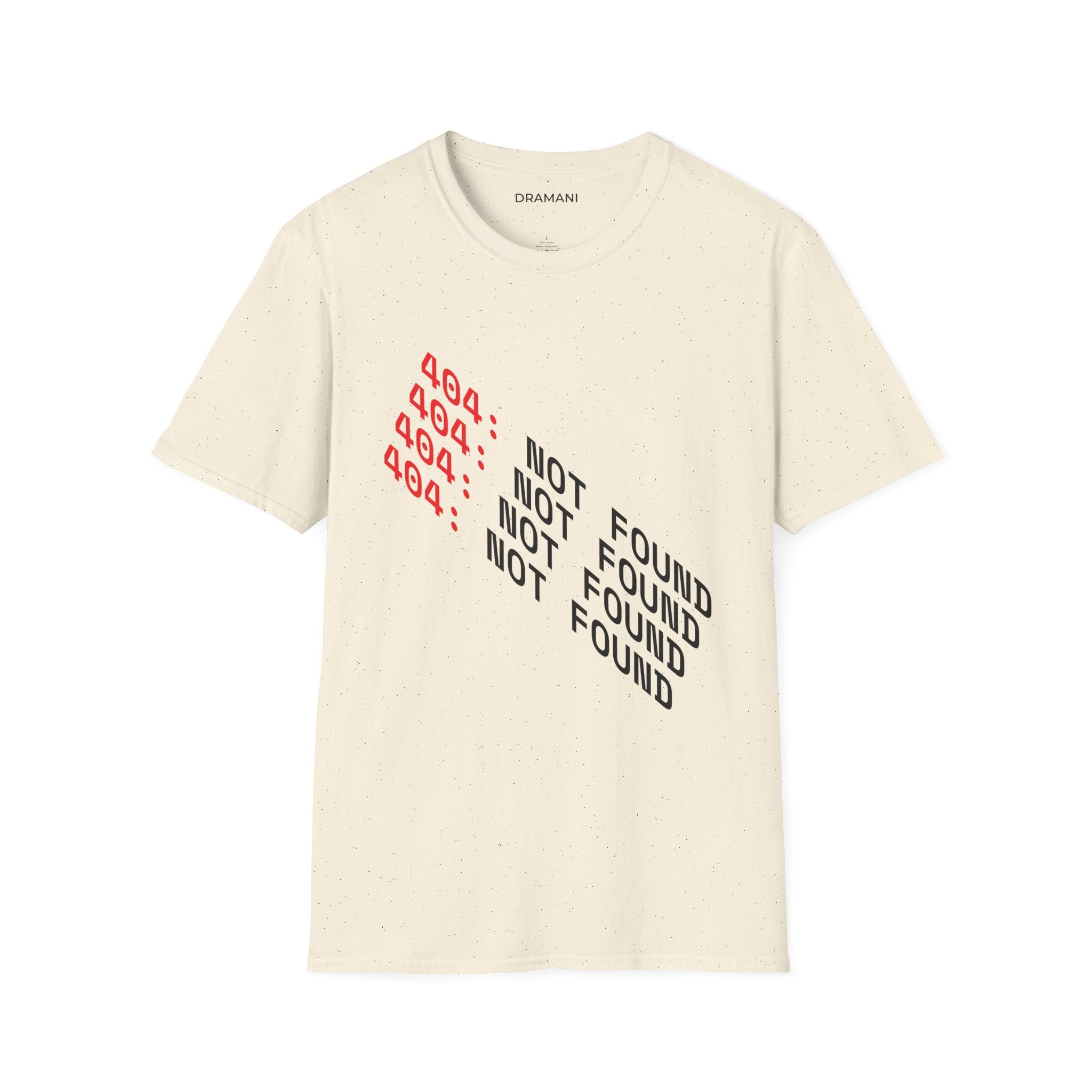 404 Not Found Graphic T-Shirt | Tech Error Statement Tee | Modern Minimal Streetwear