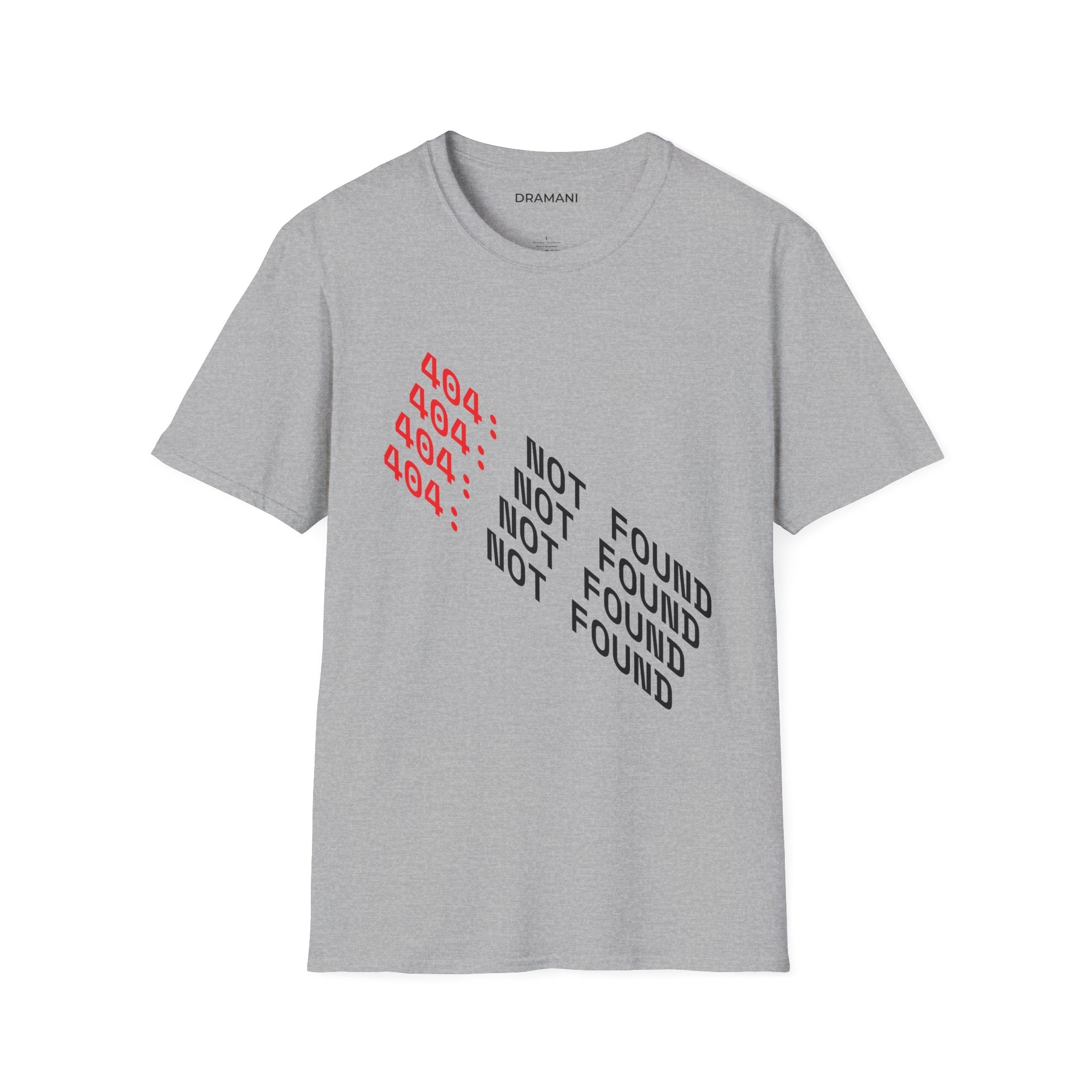 404 Not Found Graphic T-Shirt | Tech Error Statement Tee | Modern Minimal Streetwear