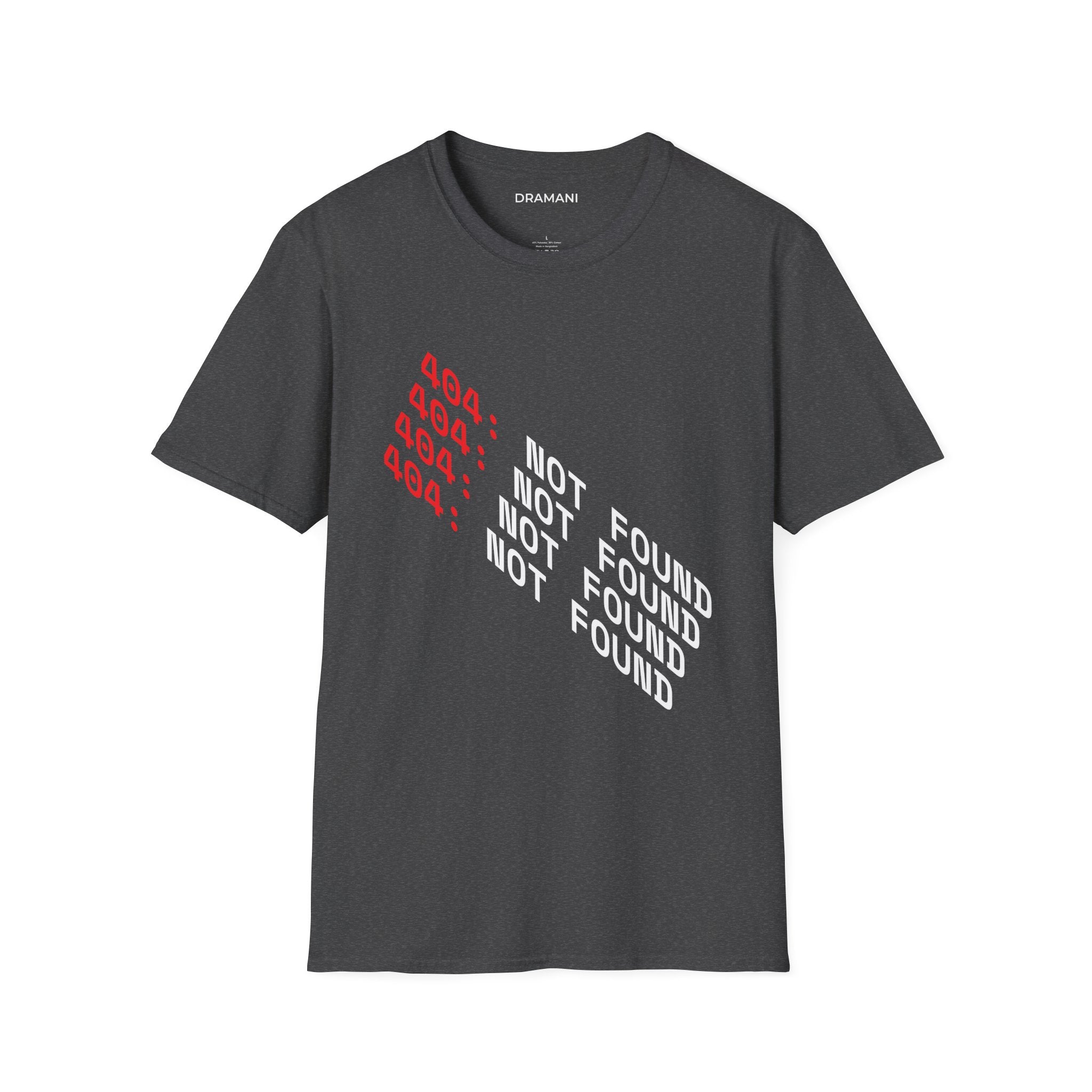 404 Not Found Graphic T-Shirt | Tech Error Statement Tee | Modern Minimal Streetwear
