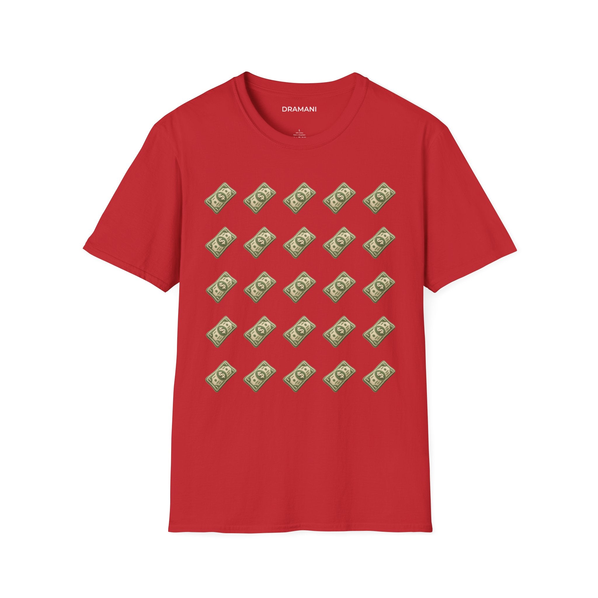 Money Pattern Graphic T-Shirt | Minimal Cash Print Tee | Clean Lifestyle Streetwear