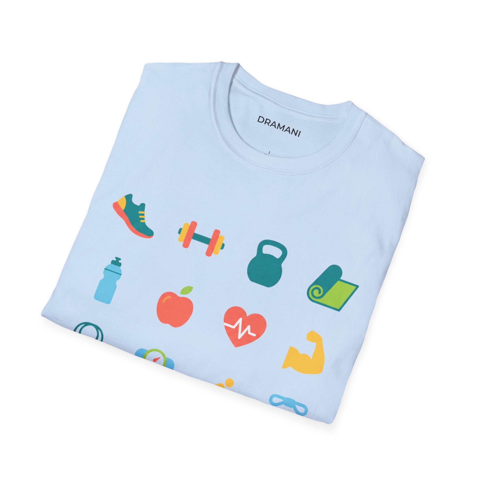 Fitness Icons Graphic T-Shirt | Gym & Health Lifestyle Tee | Workout Motivation Shirt