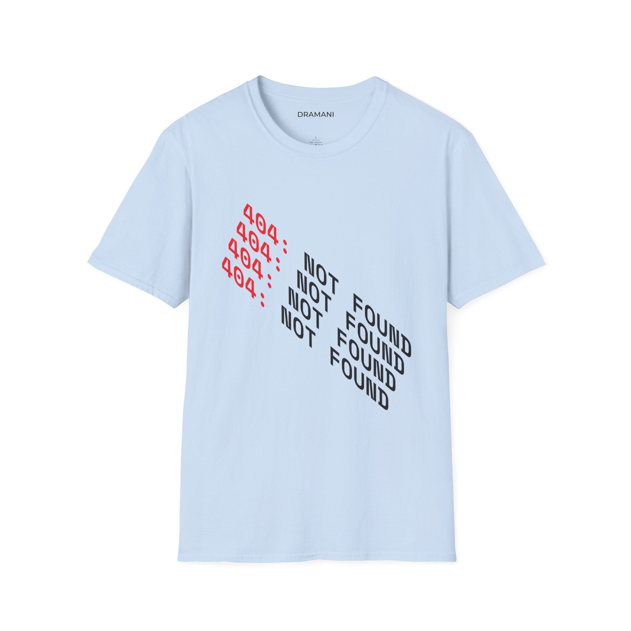 404 Not Found Graphic T-Shirt | Tech Error Statement Tee | Modern Minimal Streetwear