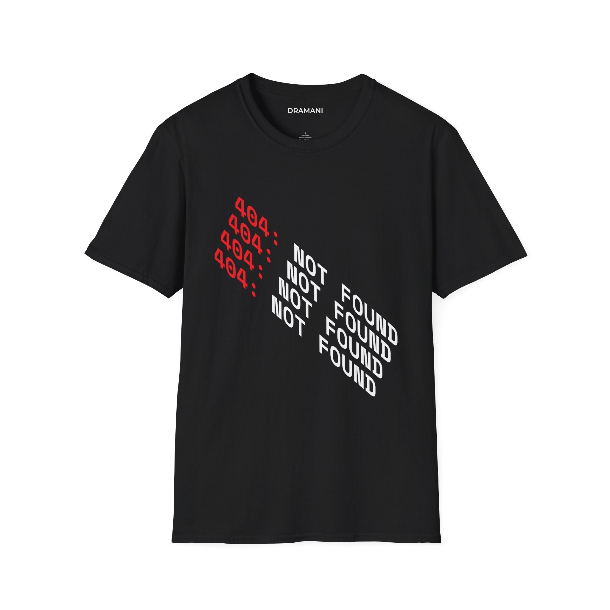 404 Not Found Graphic T-Shirt | Tech Error Statement Tee | Modern Minimal Streetwear