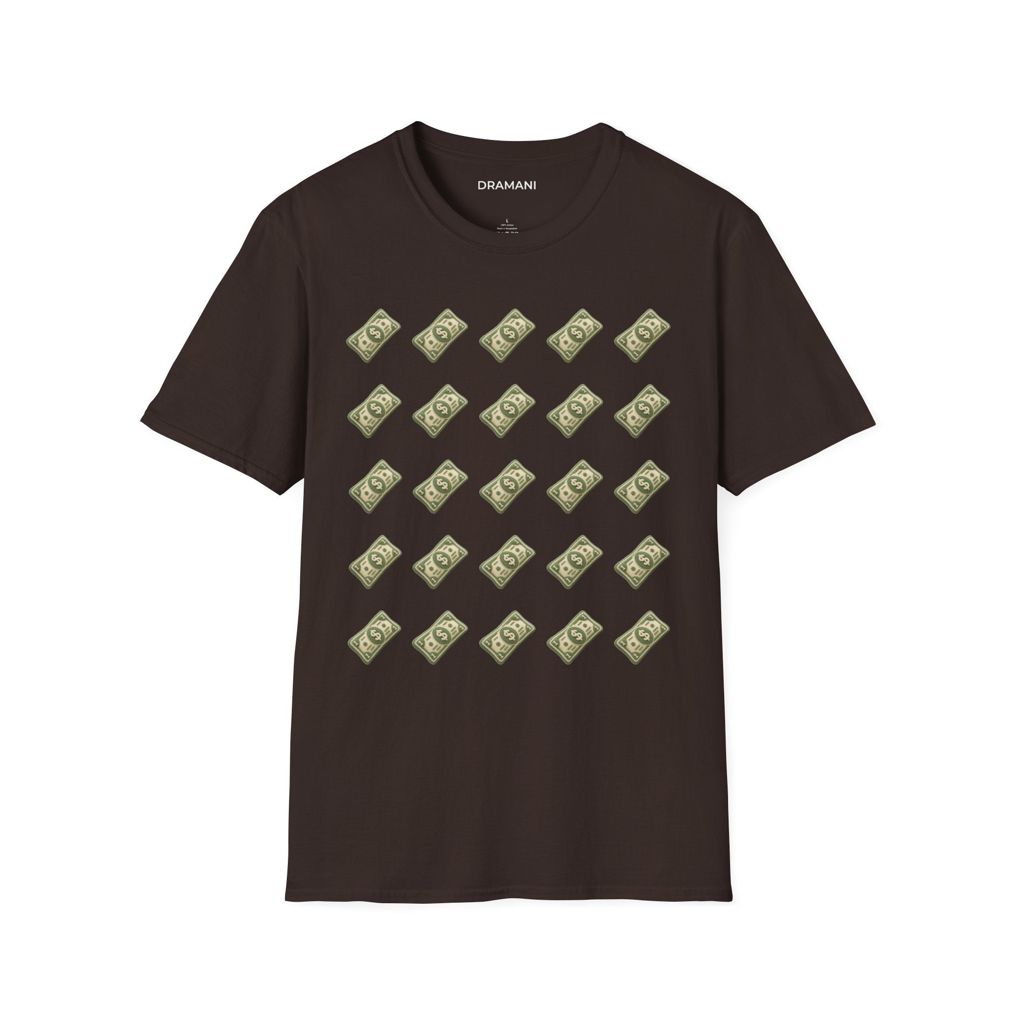 Money Pattern Graphic T-Shirt | Minimal Cash Print Tee | Clean Lifestyle Streetwear