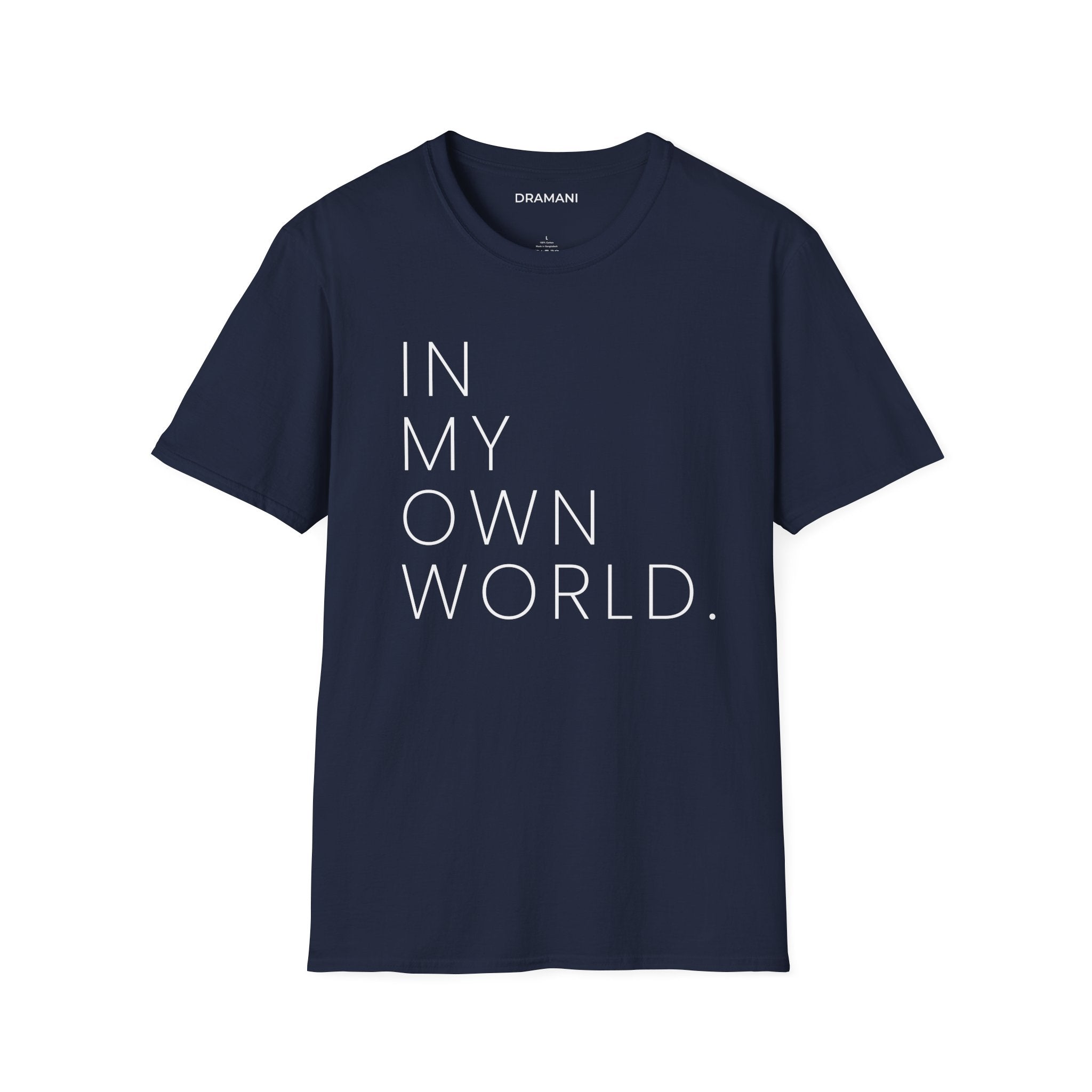 In My Own World Graphic T-Shirt | Minimal Text Tee | Introvert Aesthetic Shirt