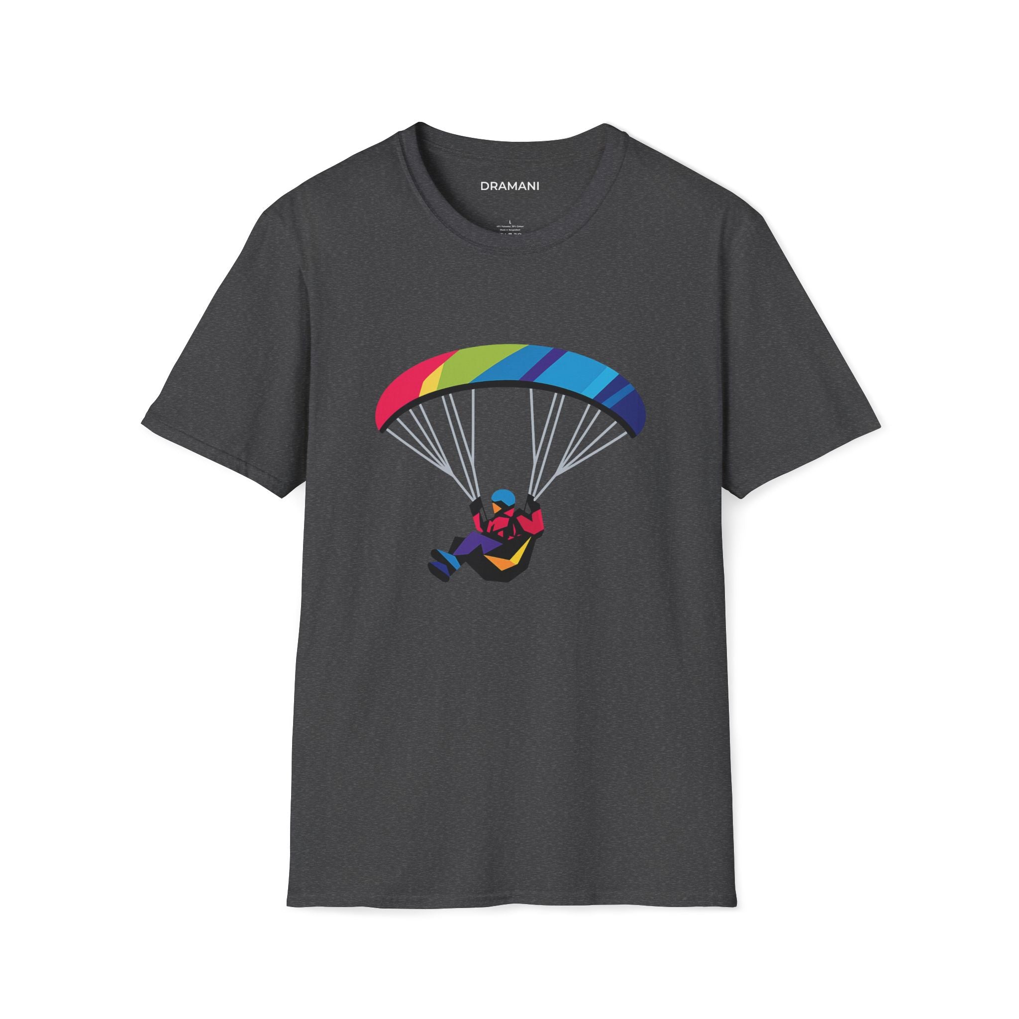 Paragliding Graphic T-Shirt | Colorful Adventure Sport Tee | Outdoor Freedom Design