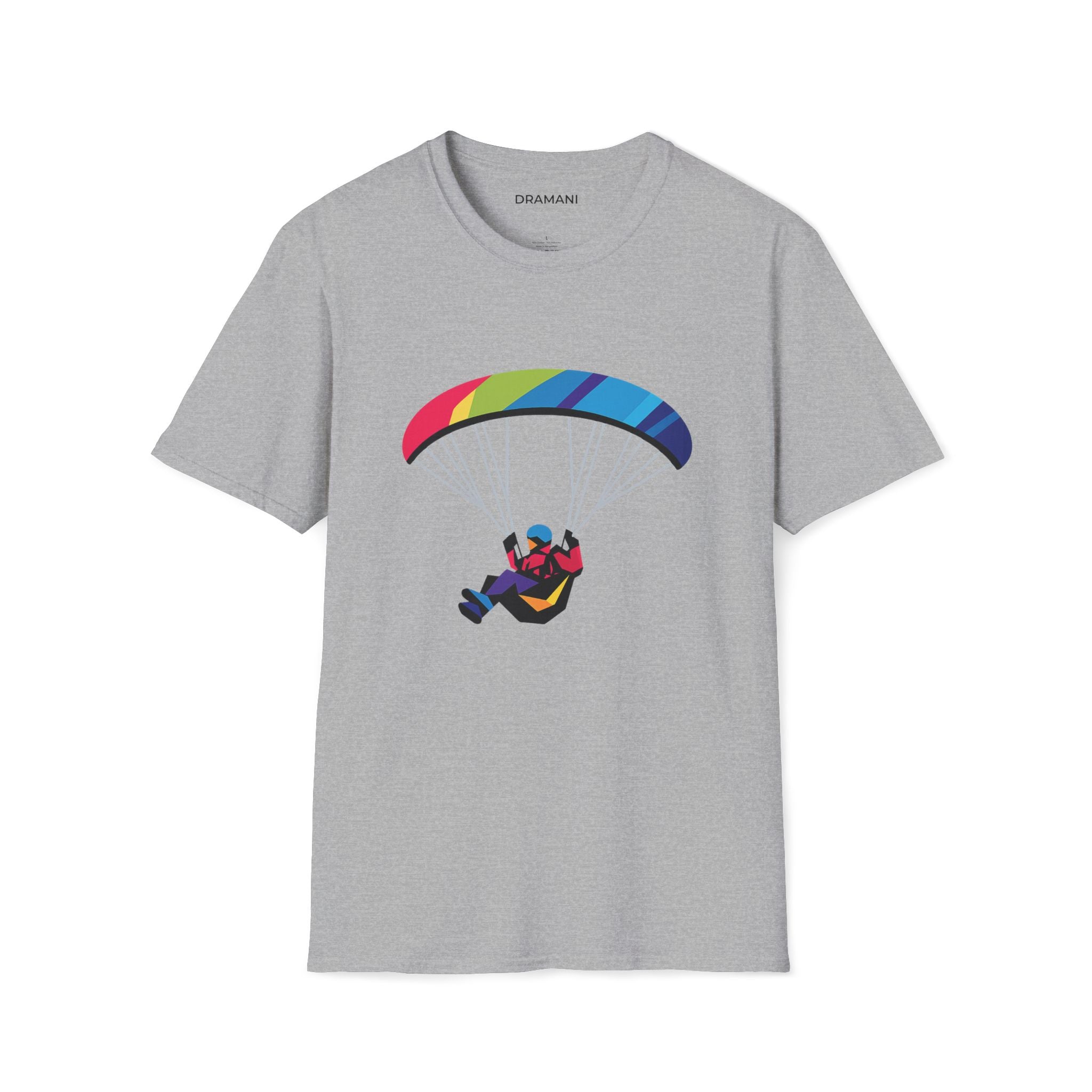 Paragliding Graphic T-Shirt | Colorful Adventure Sport Tee | Outdoor Freedom Design