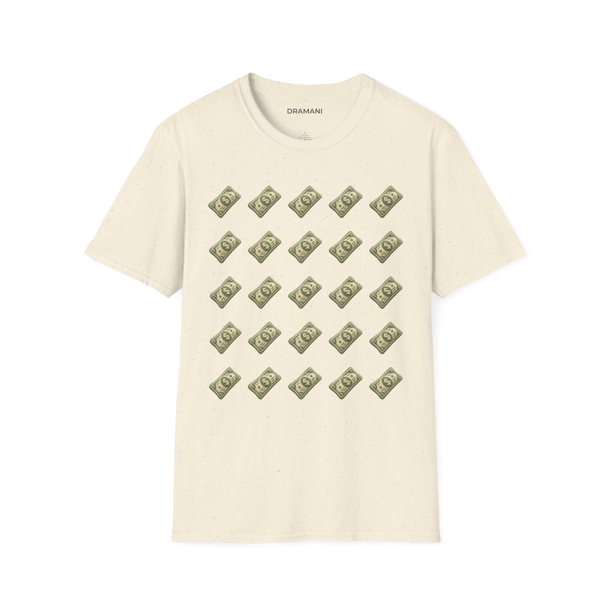 Money Pattern Graphic T-Shirt | Minimal Cash Print Tee | Clean Lifestyle Streetwear