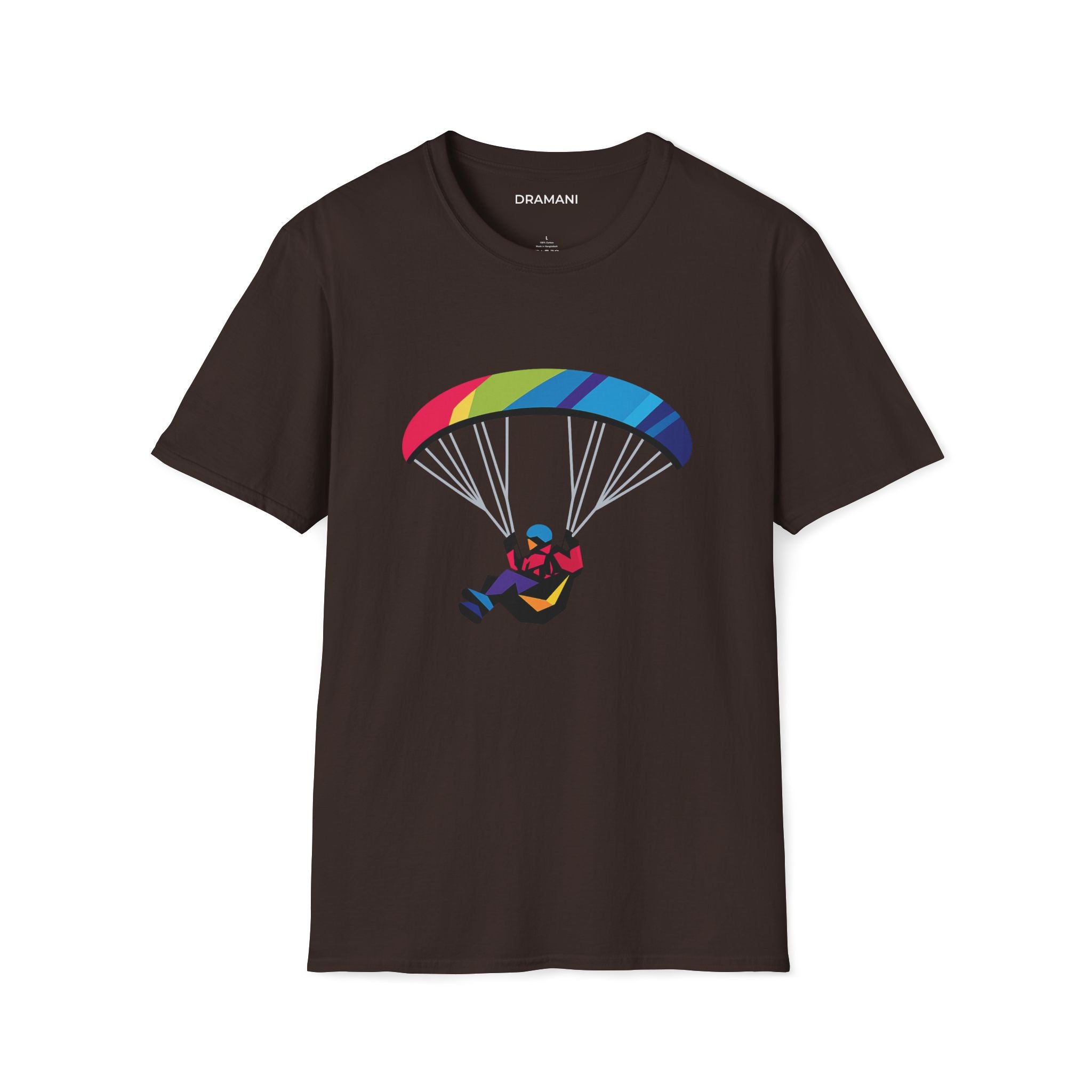 Paragliding Graphic T-Shirt | Colorful Adventure Sport Tee | Outdoor Freedom Design