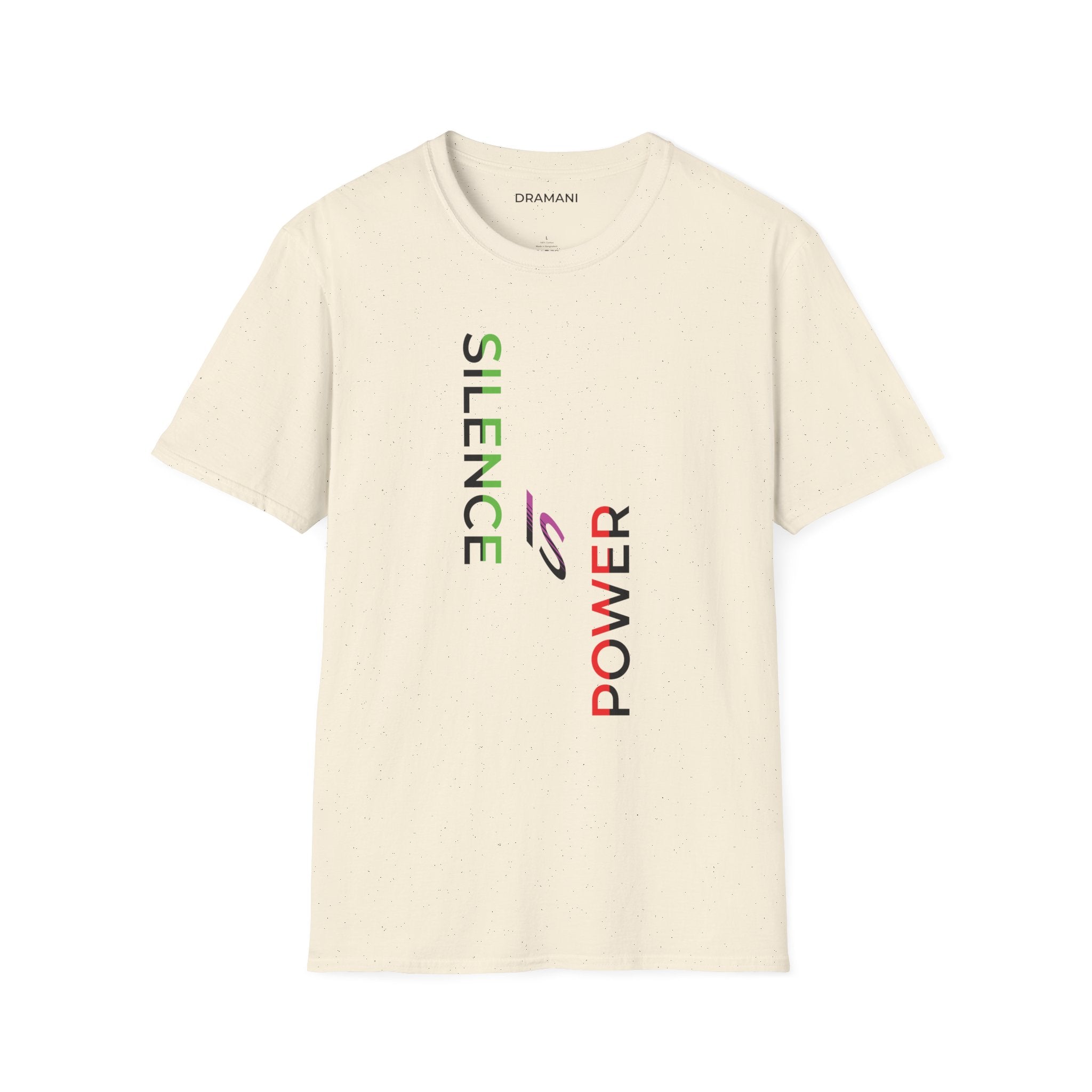 Silence Is Power Graphic T-Shirt | Minimal Statement Text Tee | Modern Streetwear
