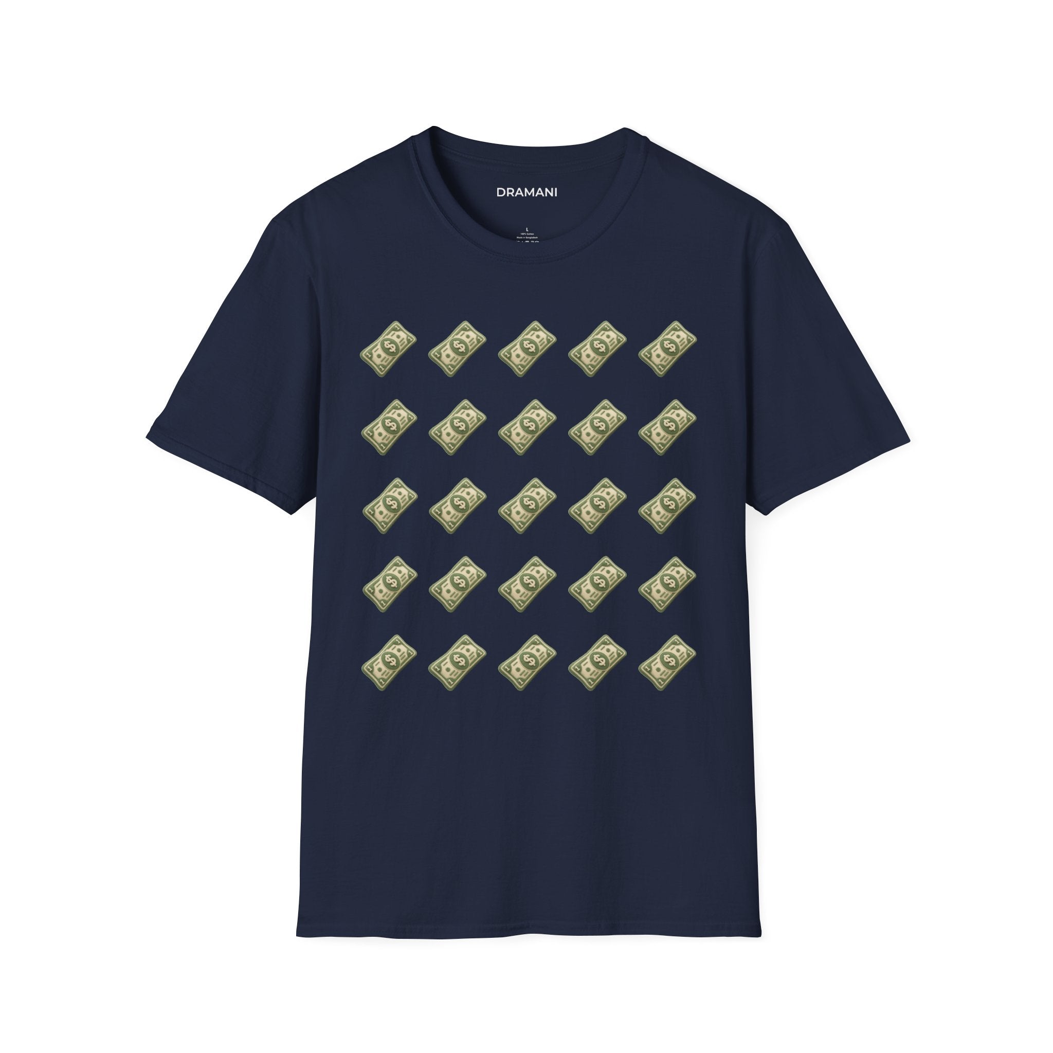 Money Pattern Graphic T-Shirt | Minimal Cash Print Tee | Clean Lifestyle Streetwear