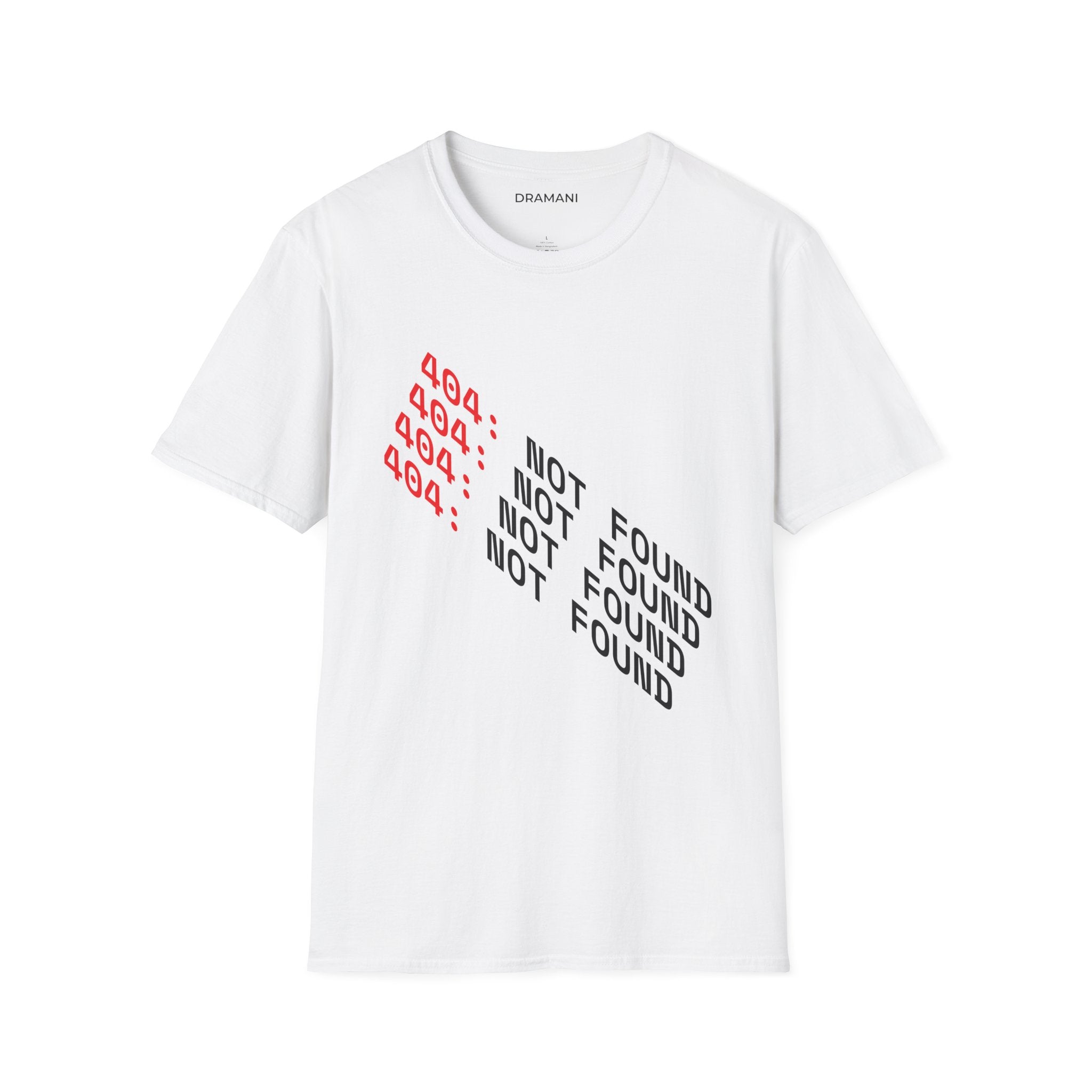 404 Not Found Graphic T-Shirt | Tech Error Statement Tee | Modern Minimal Streetwear