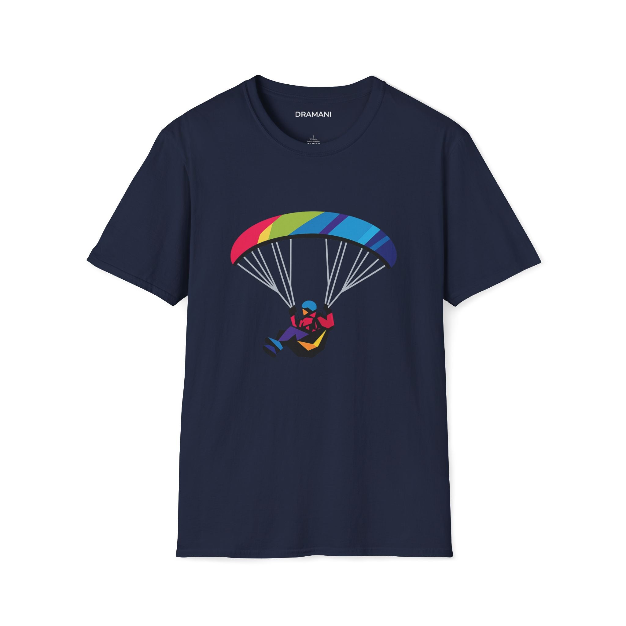 Paragliding Graphic T-Shirt | Colorful Adventure Sport Tee | Outdoor Freedom Design
