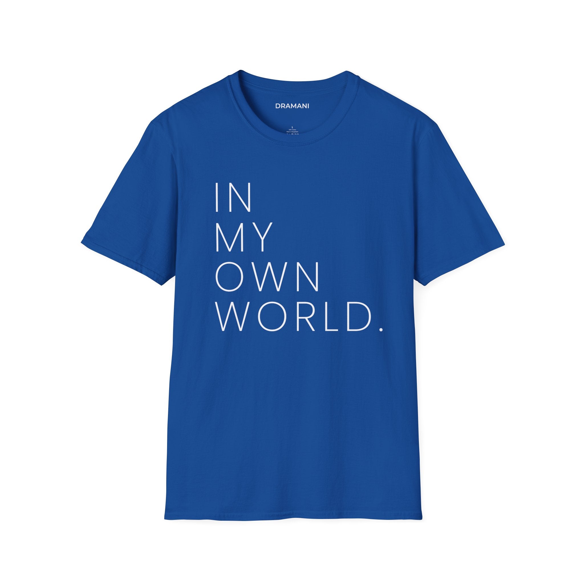 In My Own World Graphic T-Shirt | Minimal Text Tee | Introvert Aesthetic Shirt