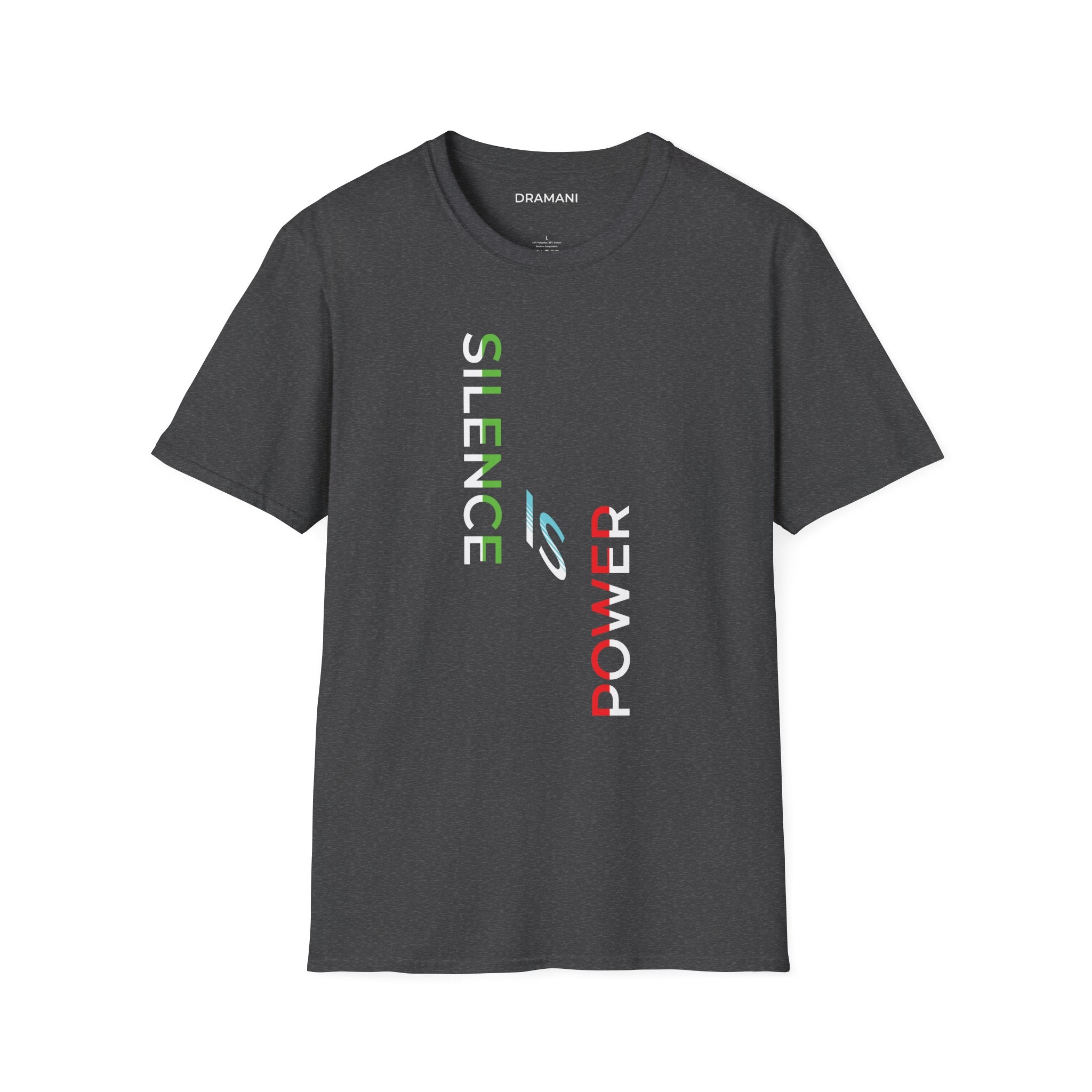 Silence Is Power Graphic T-Shirt | Minimal Statement Text Tee | Modern Streetwear