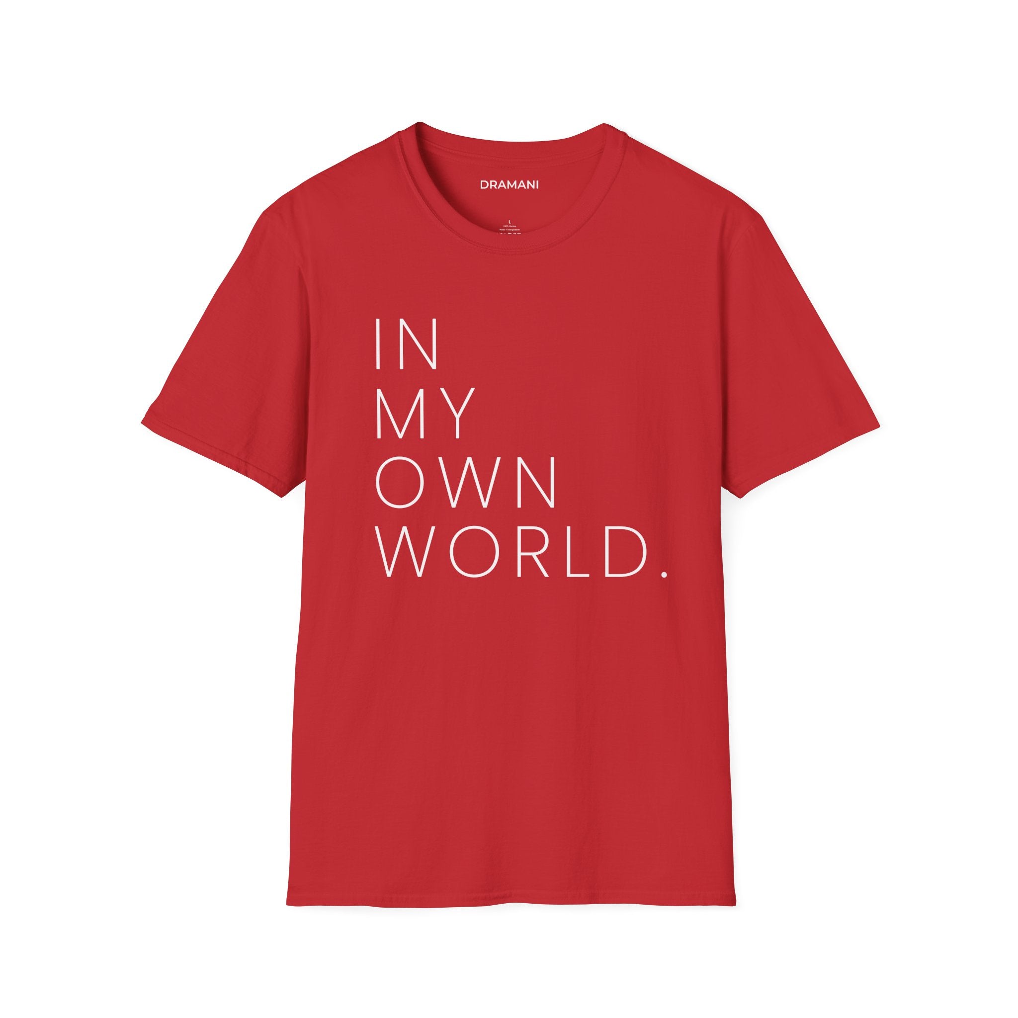 In My Own World Graphic T-Shirt | Minimal Text Tee | Introvert Aesthetic Shirt
