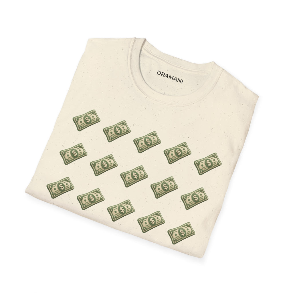 Money Pattern Graphic T-Shirt | Minimal Cash Print Tee | Clean Lifestyle Streetwear