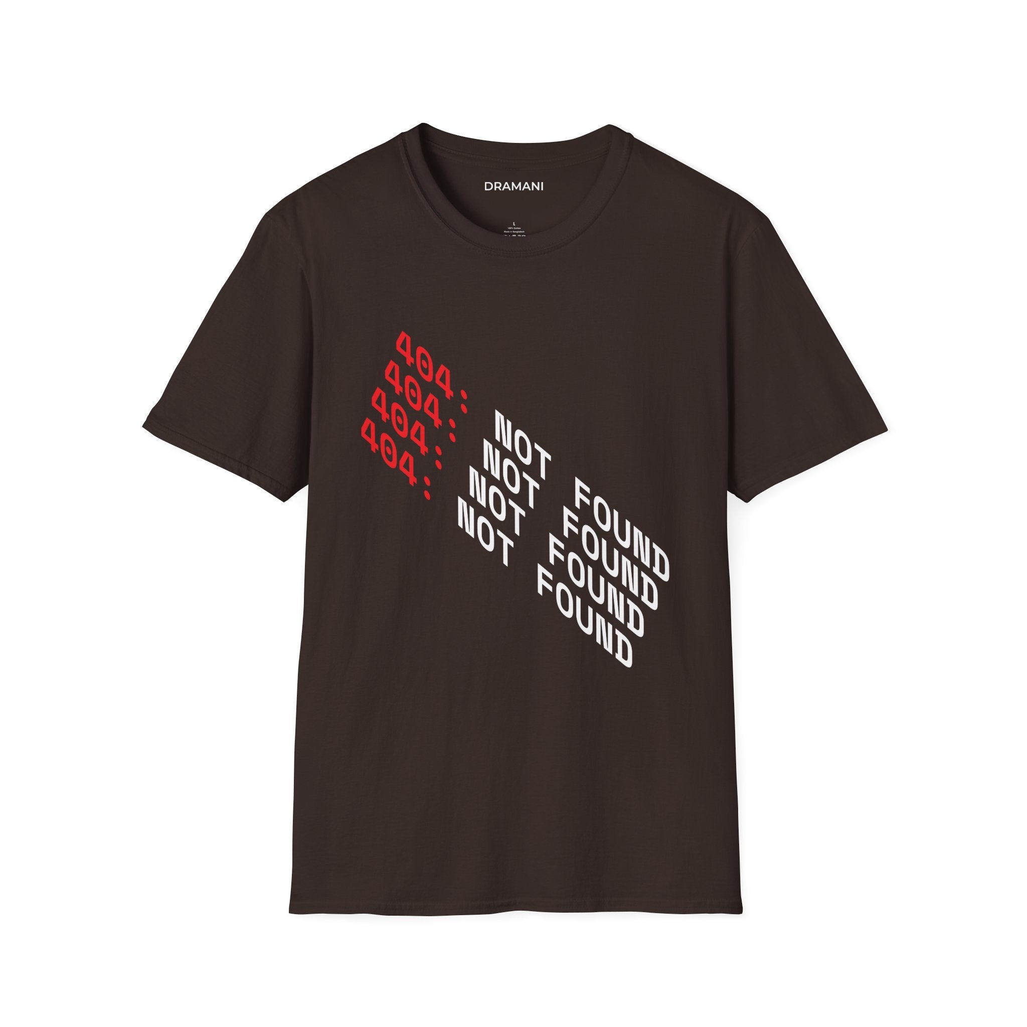 404 Not Found Graphic T-Shirt | Tech Error Statement Tee | Modern Minimal Streetwear
