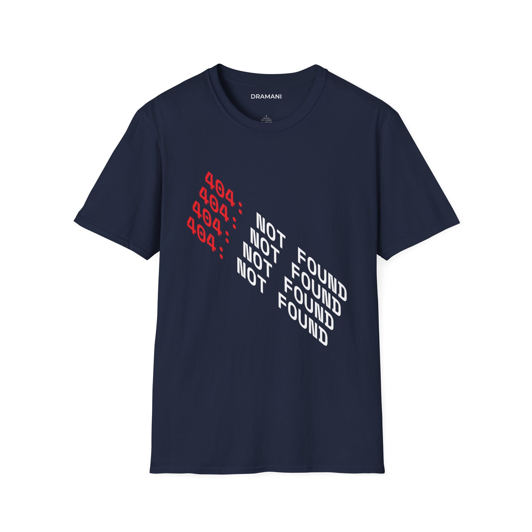 404 Not Found Graphic T-Shirt | Tech Error Statement Tee | Modern Minimal Streetwear