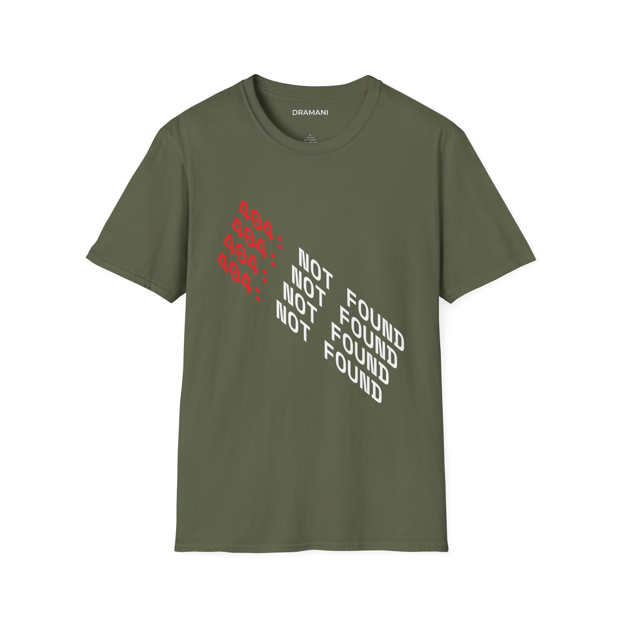 404 Not Found Graphic T-Shirt | Tech Error Statement Tee | Modern Minimal Streetwear