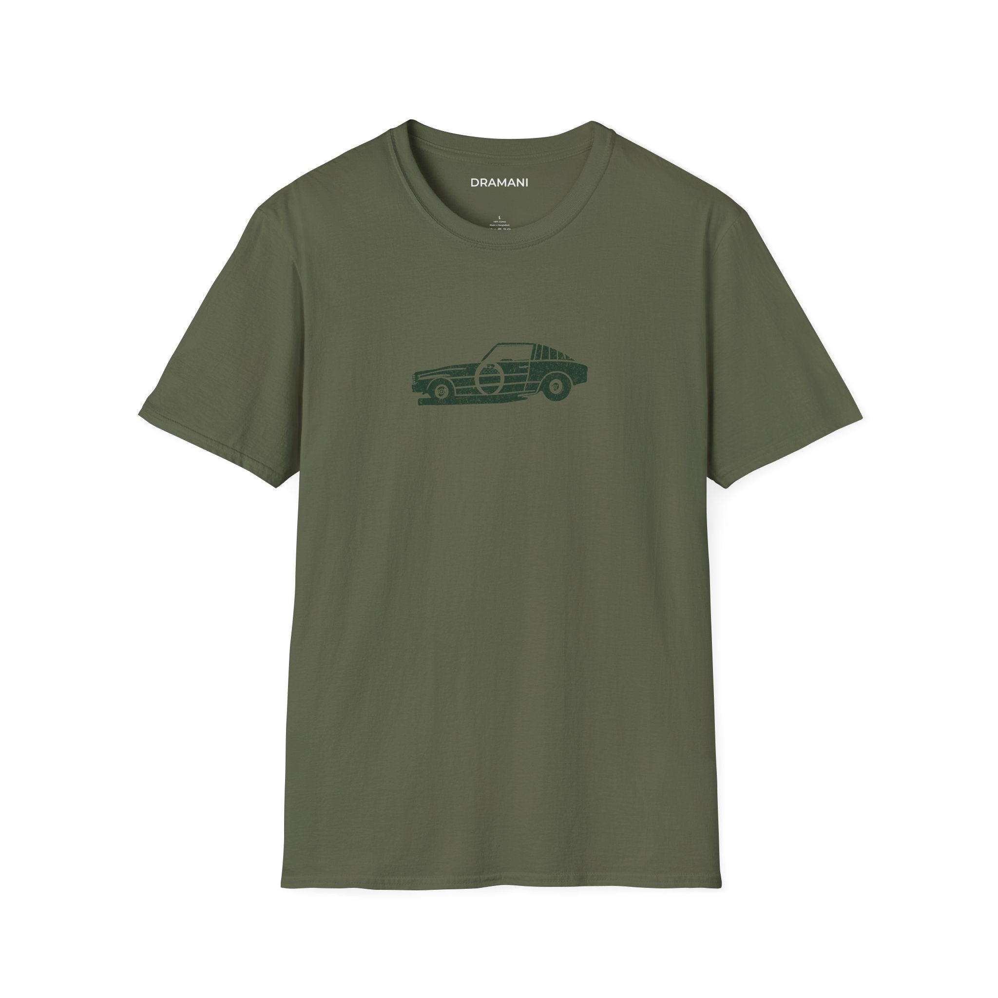 Minimal Vintage Car Graphic T-Shirt | Classic Coupe Outline Tee | Automotive Streetwear