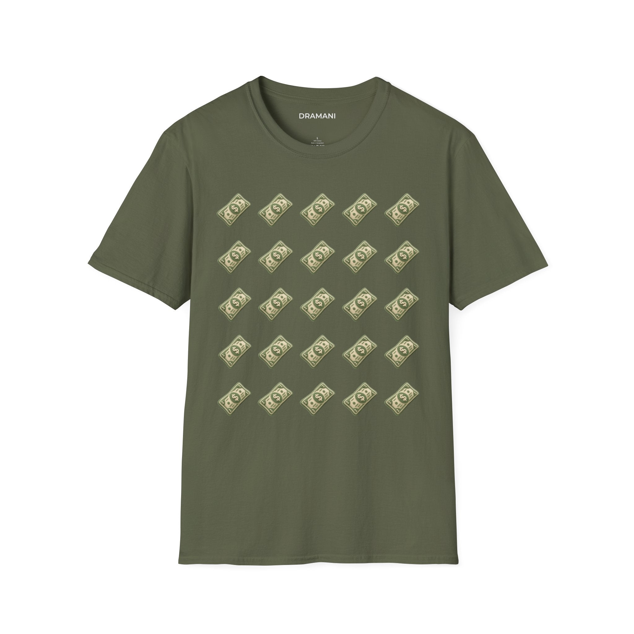 Money Pattern Graphic T-Shirt | Minimal Cash Print Tee | Clean Lifestyle Streetwear