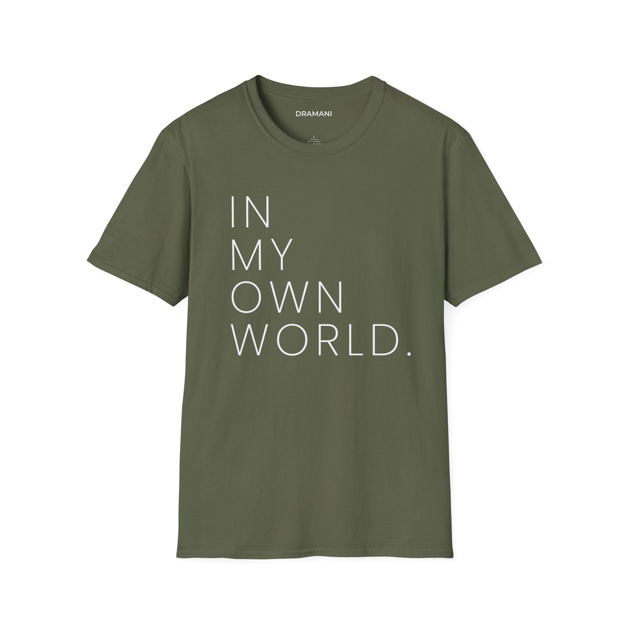 In My Own World Graphic T-Shirt | Minimal Text Tee | Introvert Aesthetic Shirt