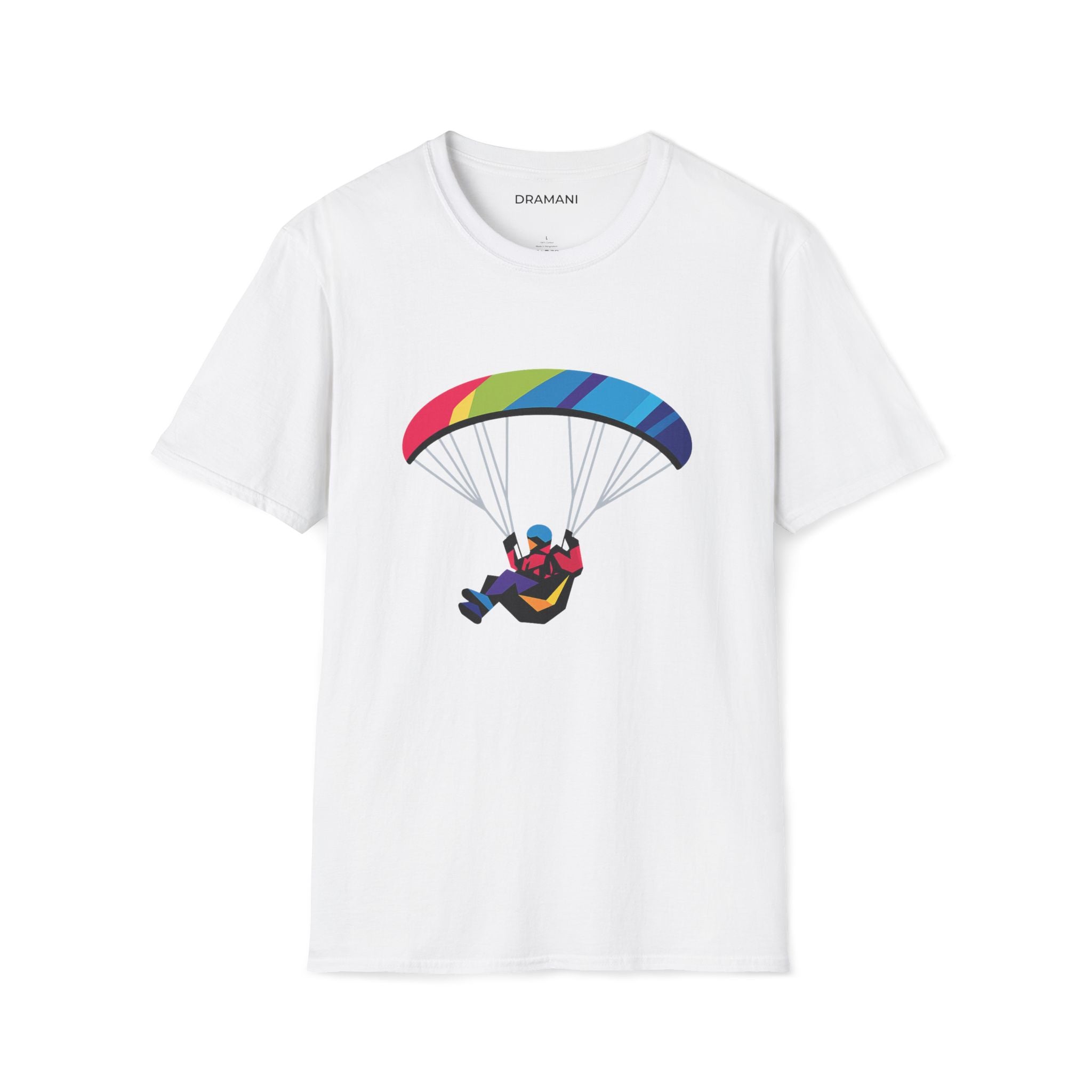 Paragliding Graphic T-Shirt | Colorful Adventure Sport Tee | Outdoor Freedom Design