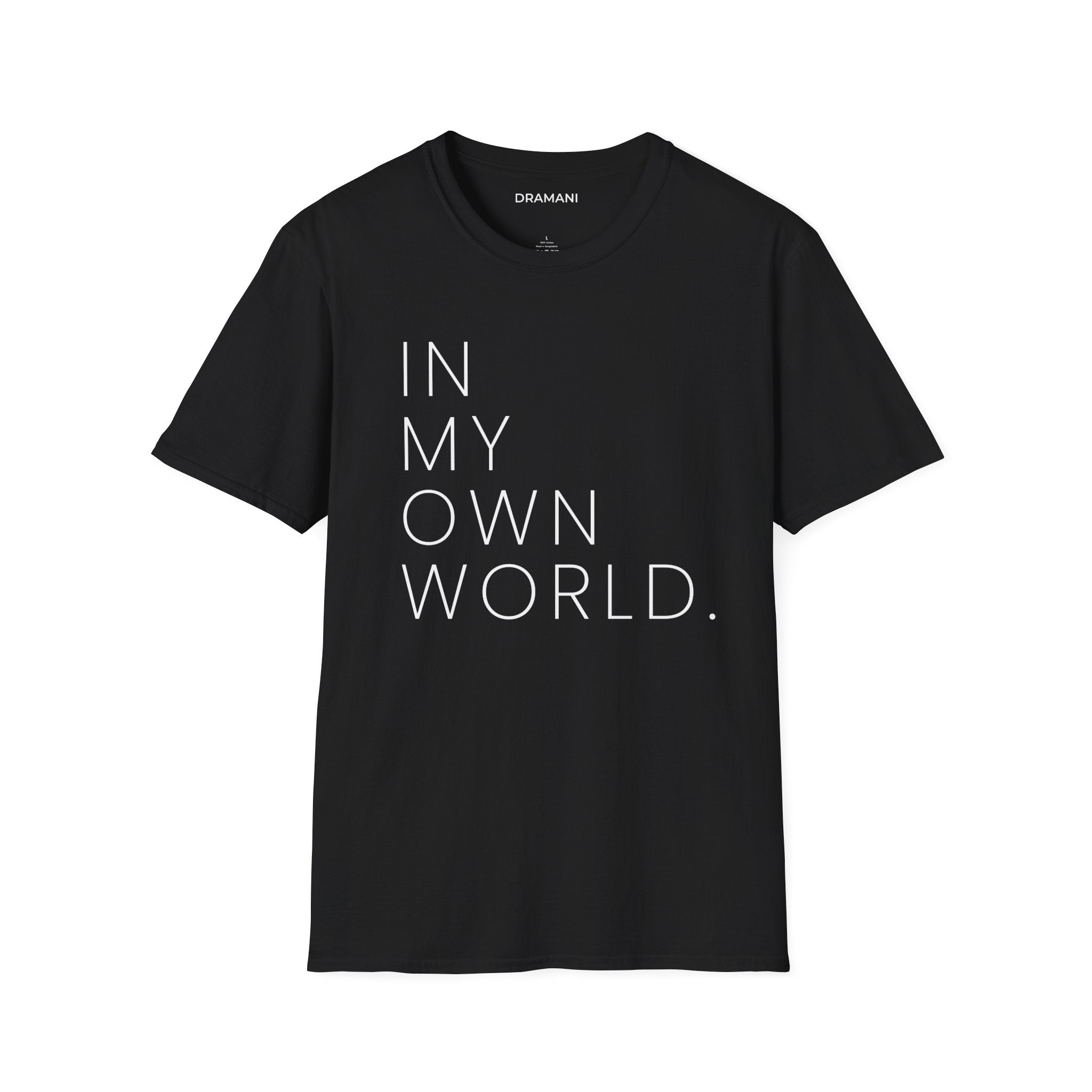 In My Own World Graphic T-Shirt | Minimal Text Tee | Introvert Aesthetic Shirt