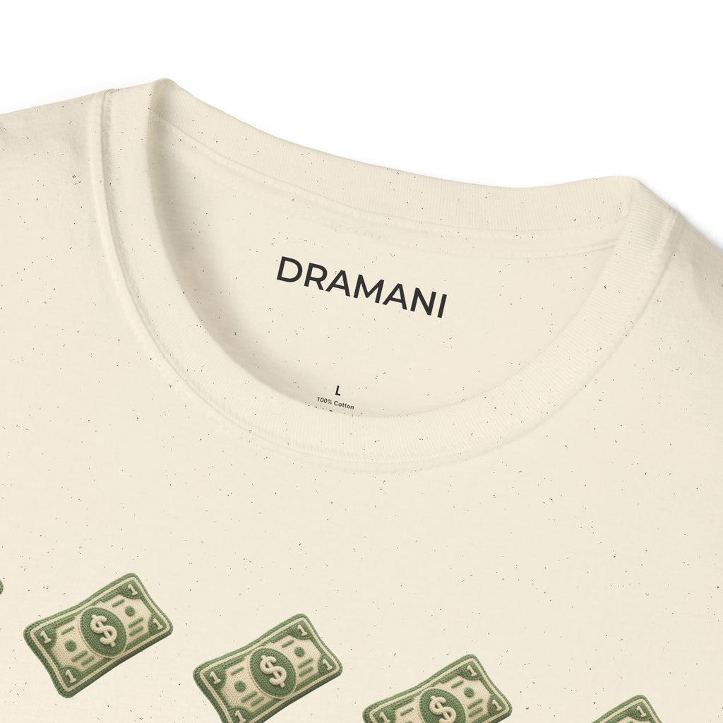 Money Pattern Graphic T-Shirt | Minimal Cash Print Tee | Clean Lifestyle Streetwear