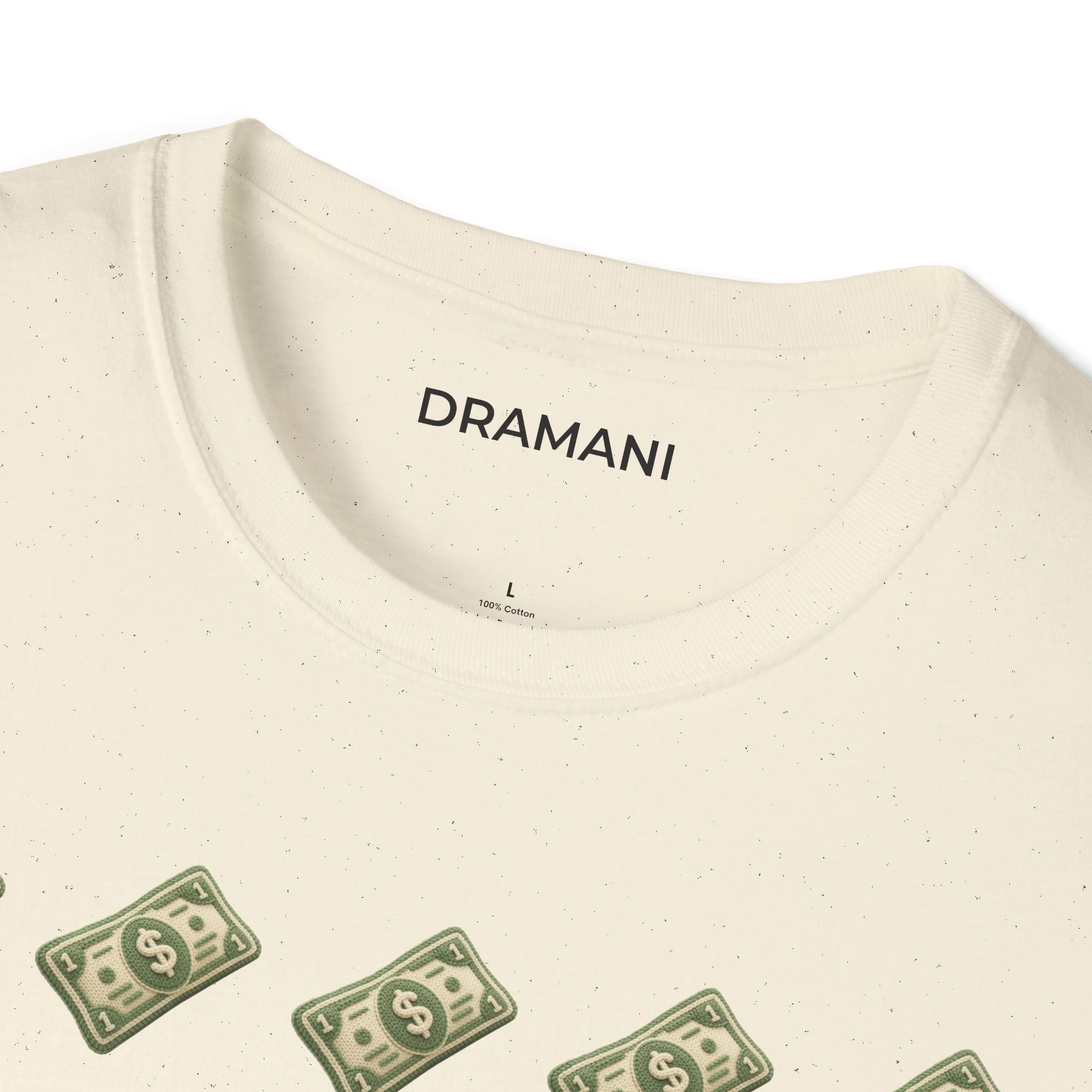 Money Pattern Graphic T-Shirt | Minimal Cash Print Tee | Clean Lifestyle Streetwear