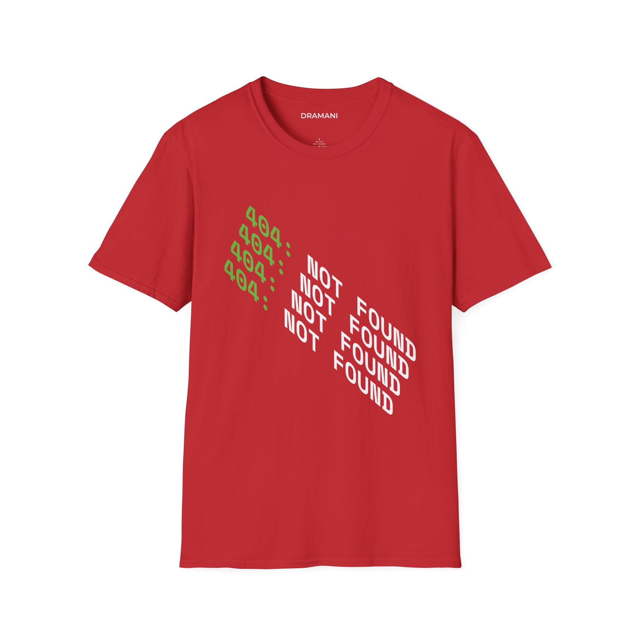 404 Not Found Graphic T-Shirt | Tech Error Statement Tee | Modern Minimal Streetwear