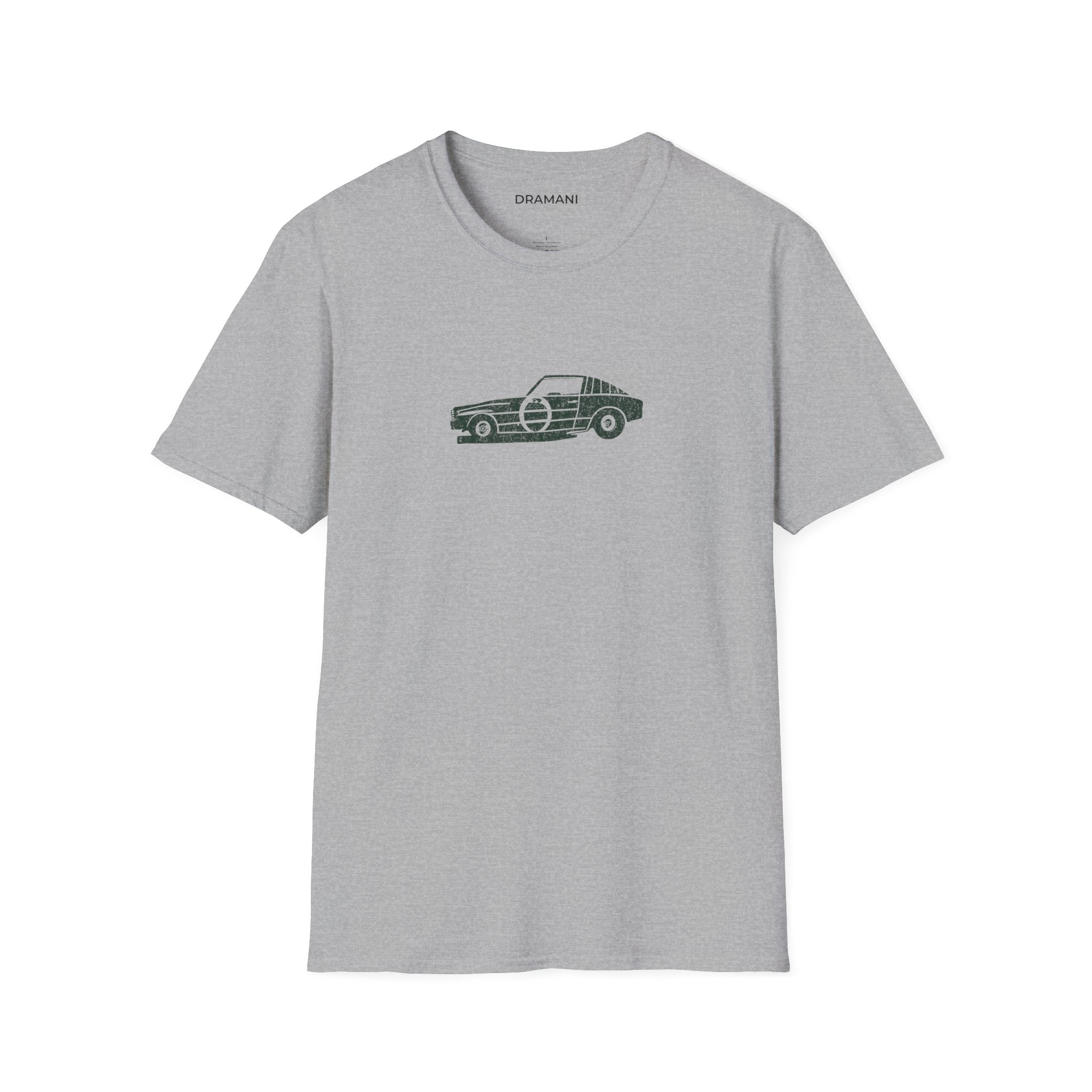 Minimal Vintage Car Graphic T-Shirt | Classic Coupe Outline Tee | Automotive Streetwear