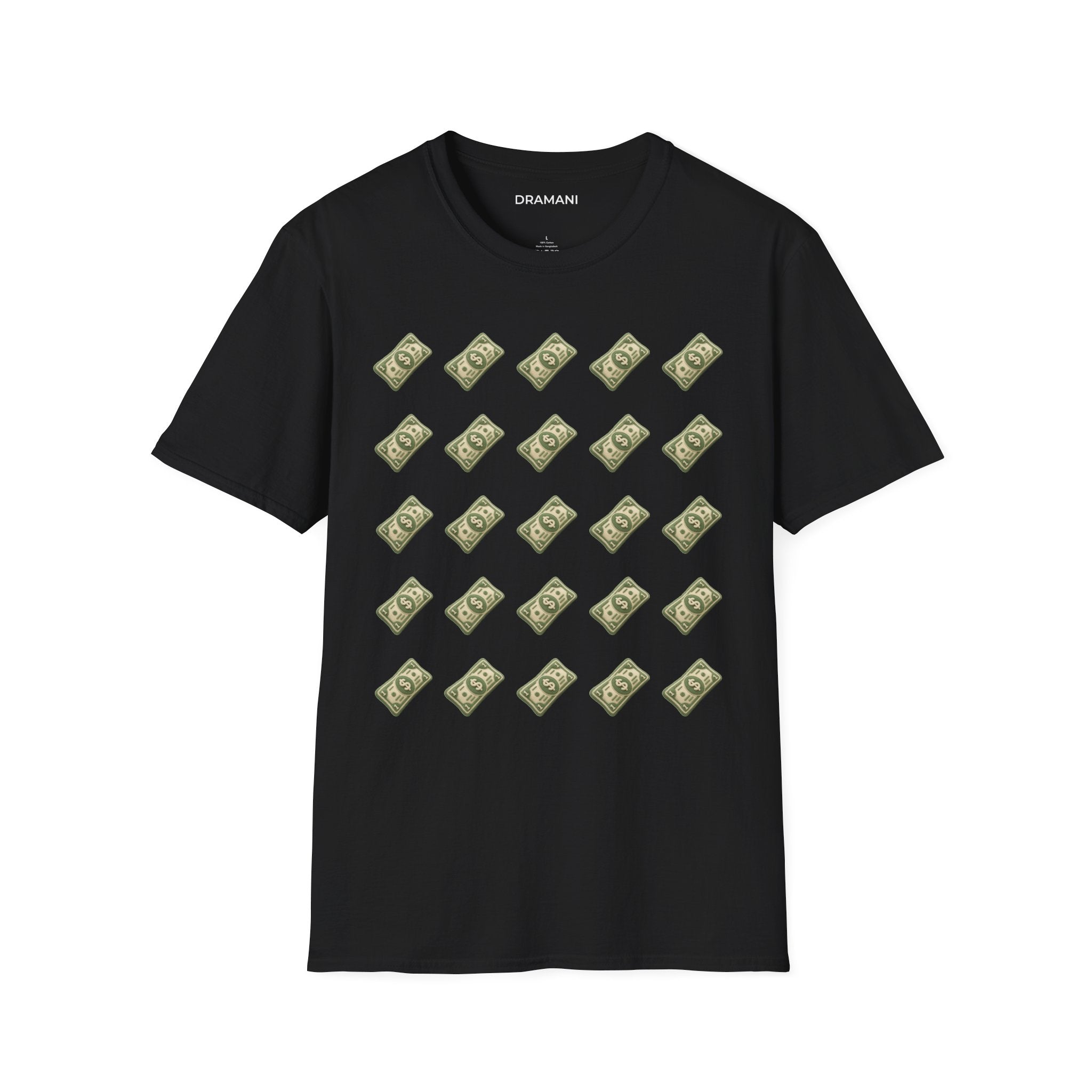 Money Pattern Graphic T-Shirt | Minimal Cash Print Tee | Clean Lifestyle Streetwear