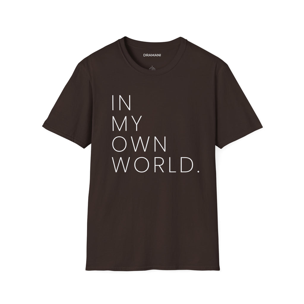In My Own World Graphic T-Shirt | Minimal Text Tee | Introvert Aesthetic Shirt