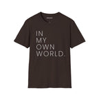In My Own World Graphic T-Shirt | Minimal Text Tee | Introvert Aesthetic Shirt