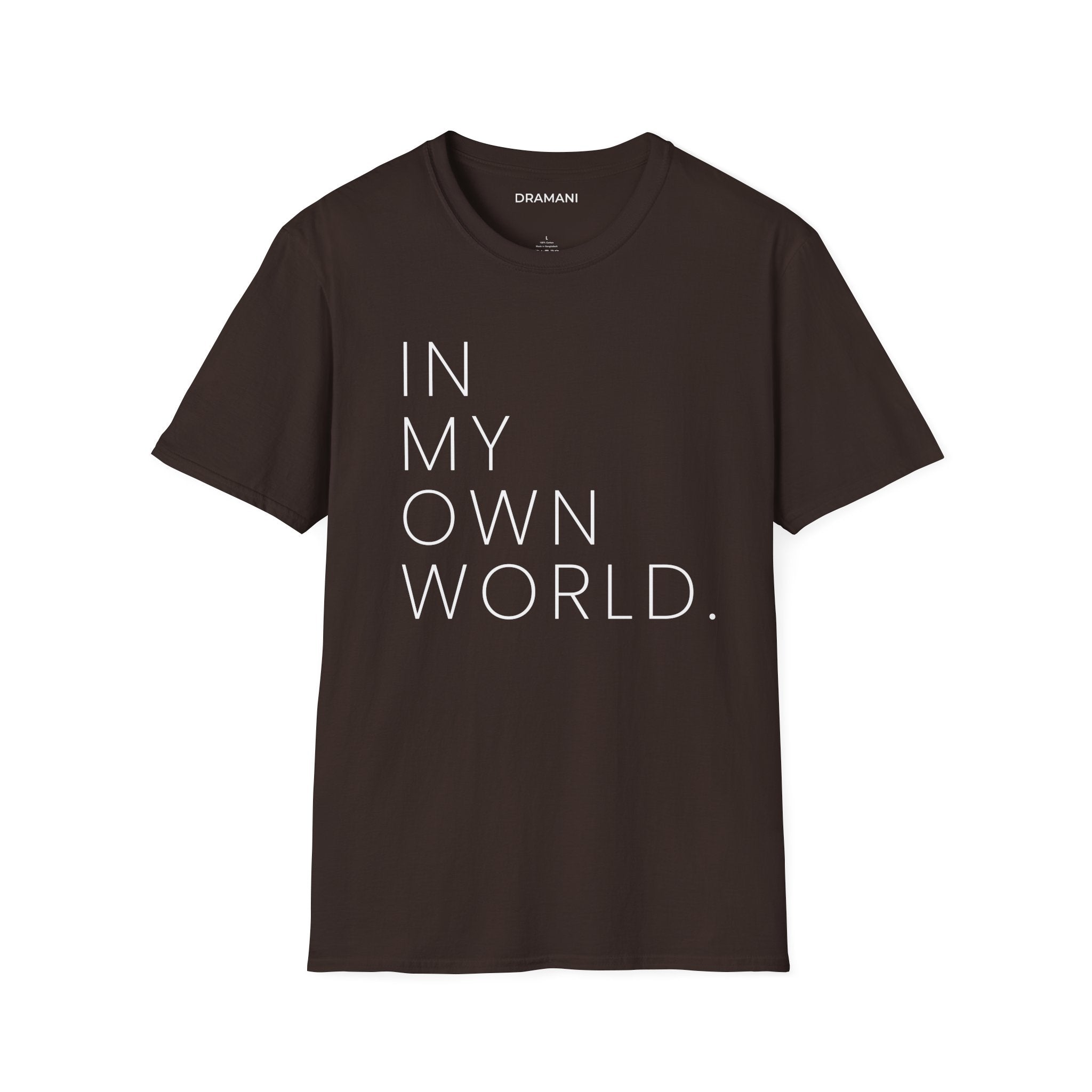 In My Own World Graphic T-Shirt | Minimal Text Tee | Introvert Aesthetic Shirt