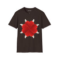 8 Horns 4 Hearts Graphic T-Shirt | Abstract Devil Heart Design | Softstyle Cotton Tee