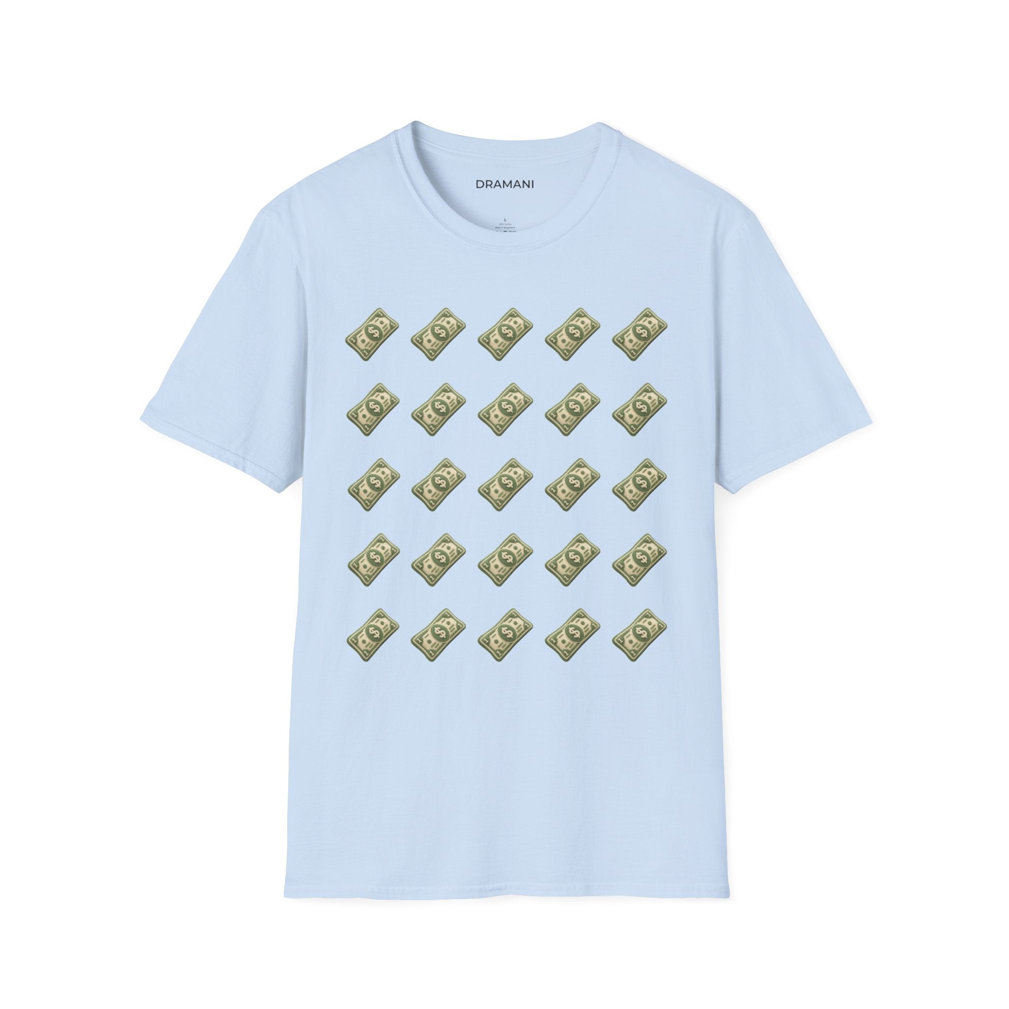 Money Pattern Graphic T-Shirt | Minimal Cash Print Tee | Clean Lifestyle Streetwear