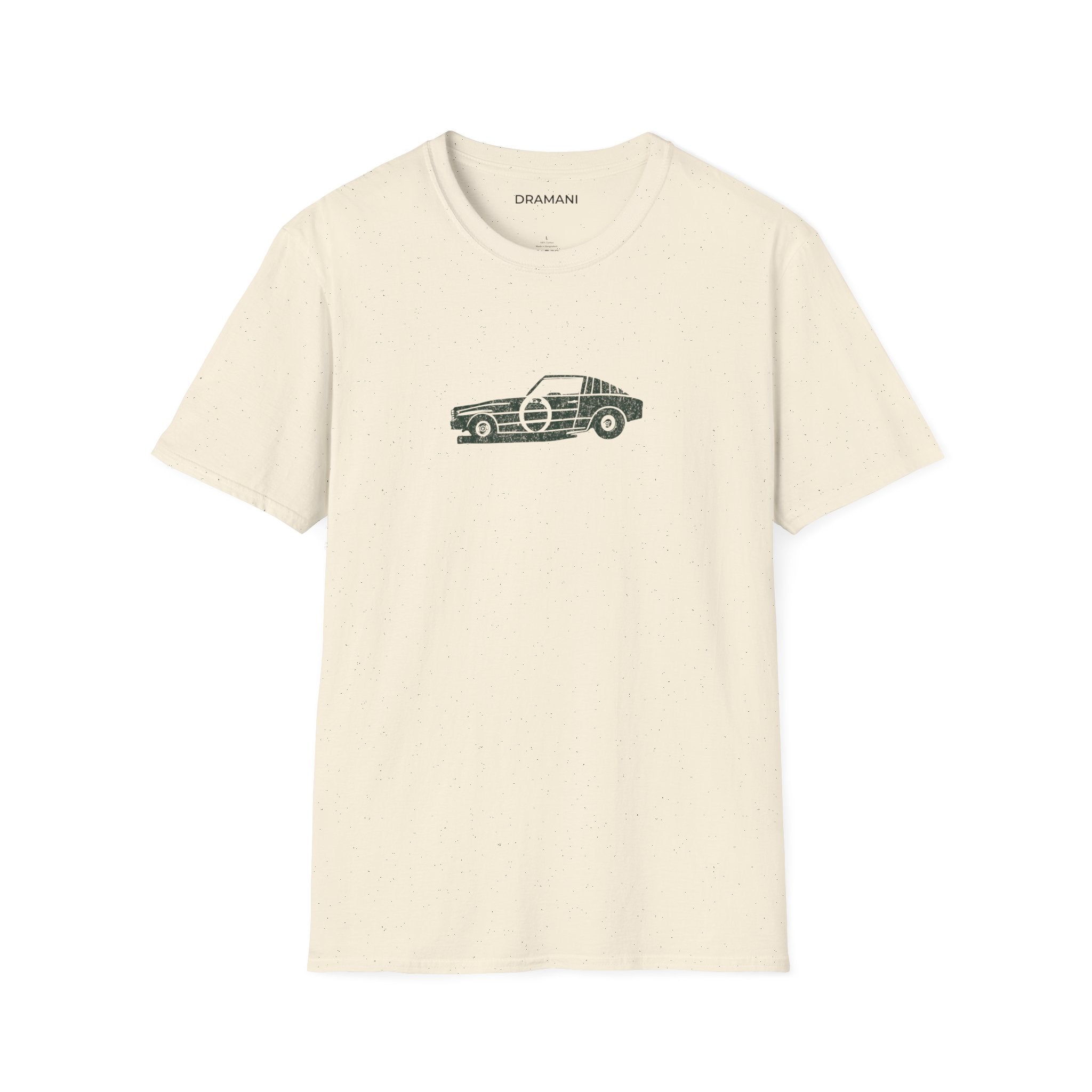 Minimal Vintage Car Graphic T-Shirt | Classic Coupe Outline Tee | Automotive Streetwear