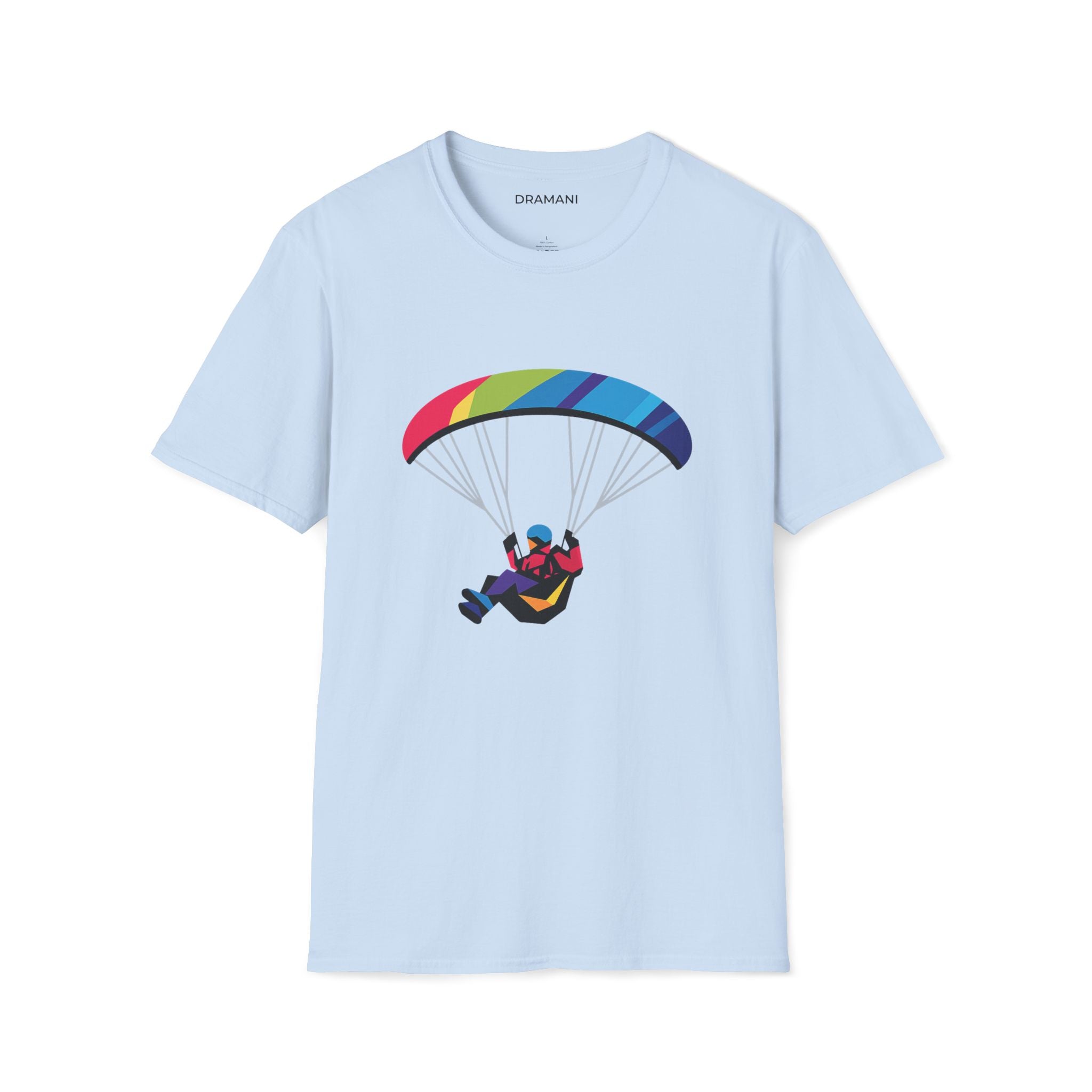 Paragliding Graphic T-Shirt | Colorful Adventure Sport Tee | Outdoor Freedom Design