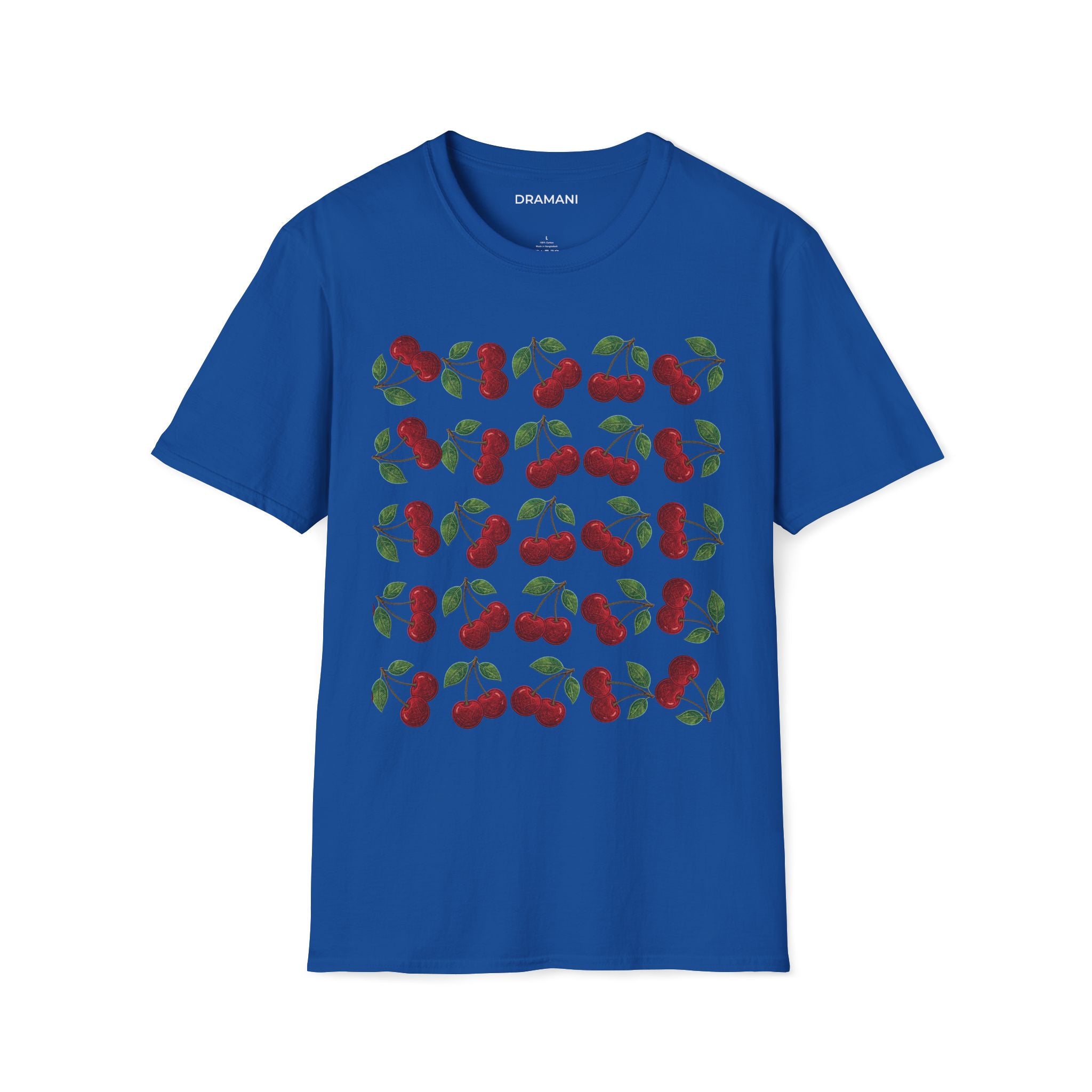 Cherry Pattern Graphic T-Shirt | Aesthetic Fruit Print Tee | Minimal Cute Streetwear