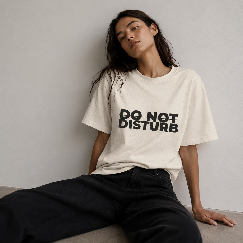 Do Not Disturb minimal text graphic t-shirt